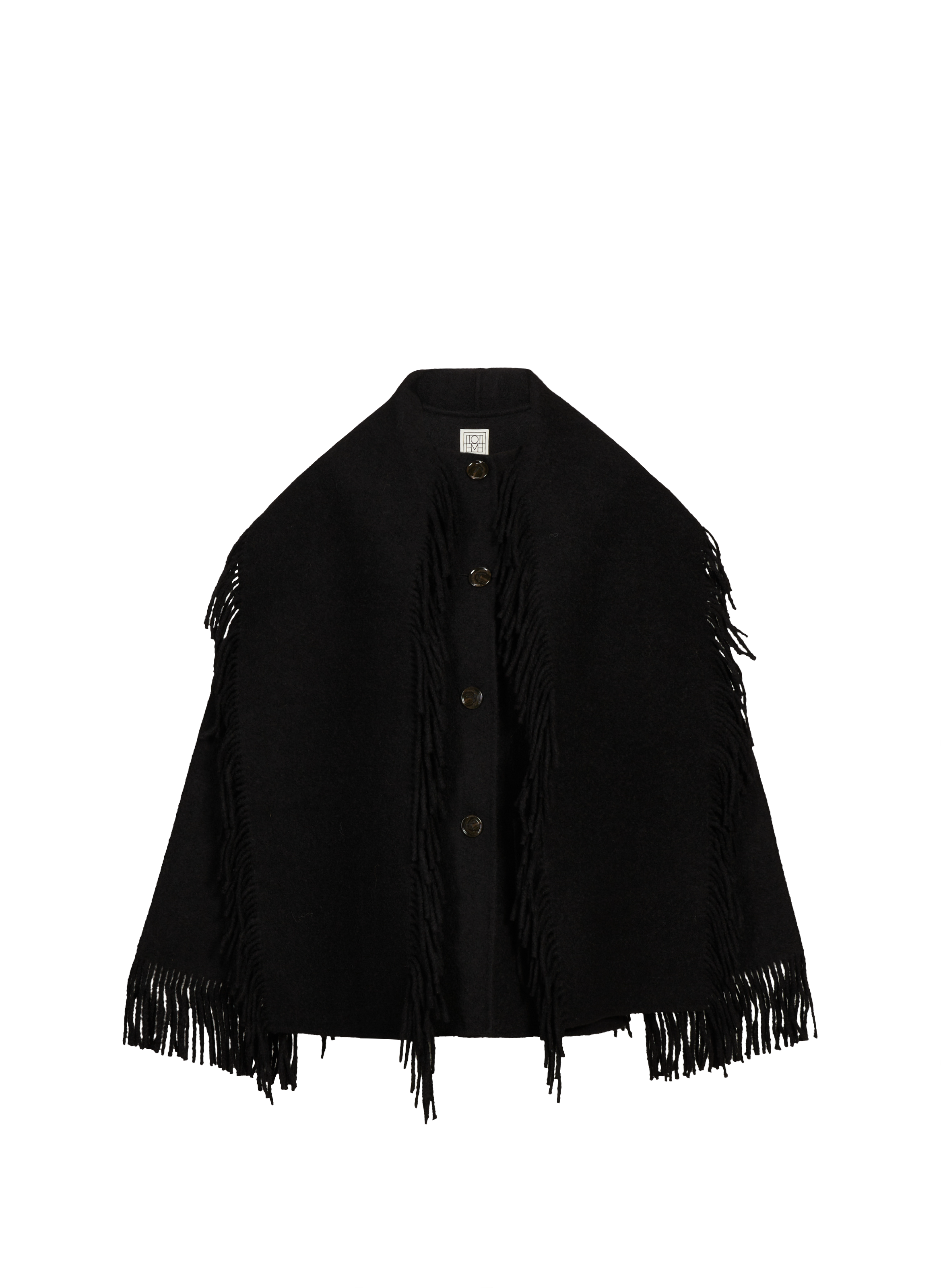 TOTEME Veste à écharpe en laine mélangée Noir