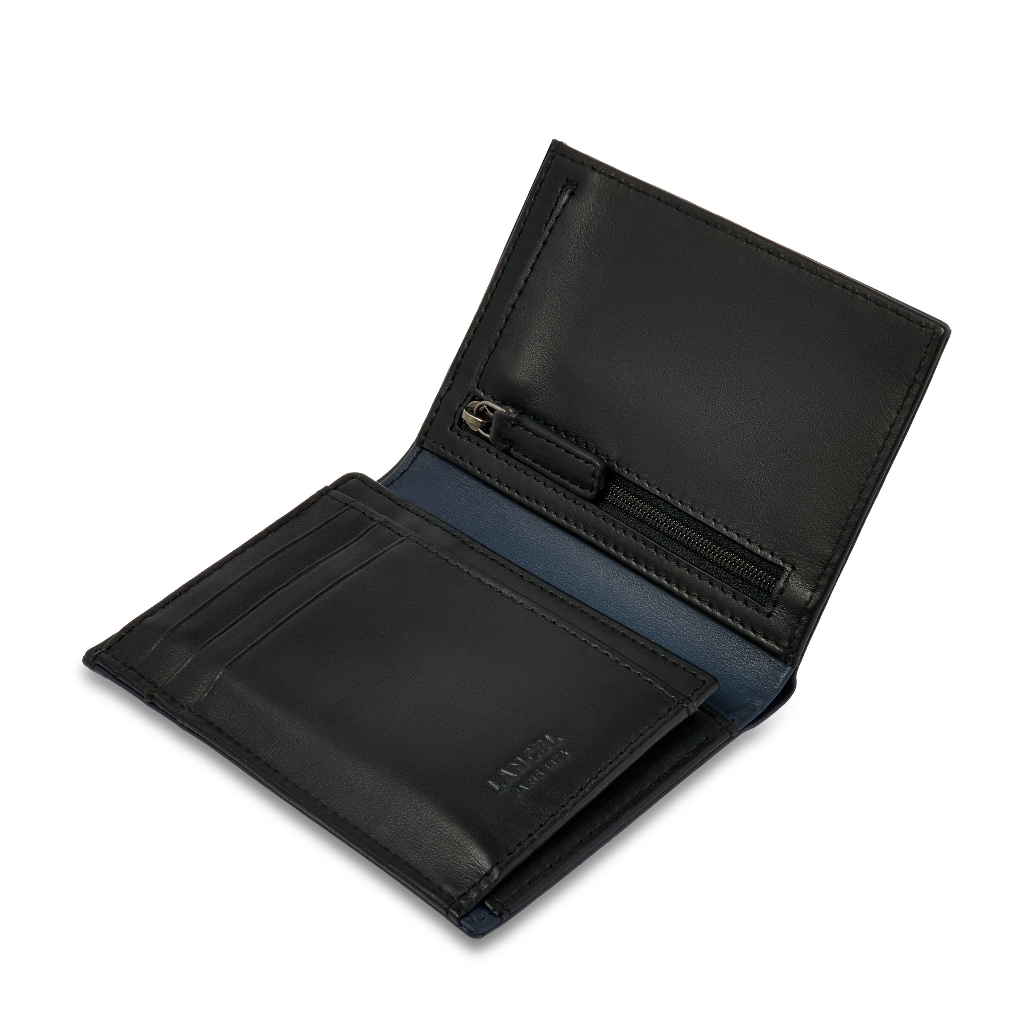 Portefeuille européen léon de lancel en cuir LANCEL Bleu