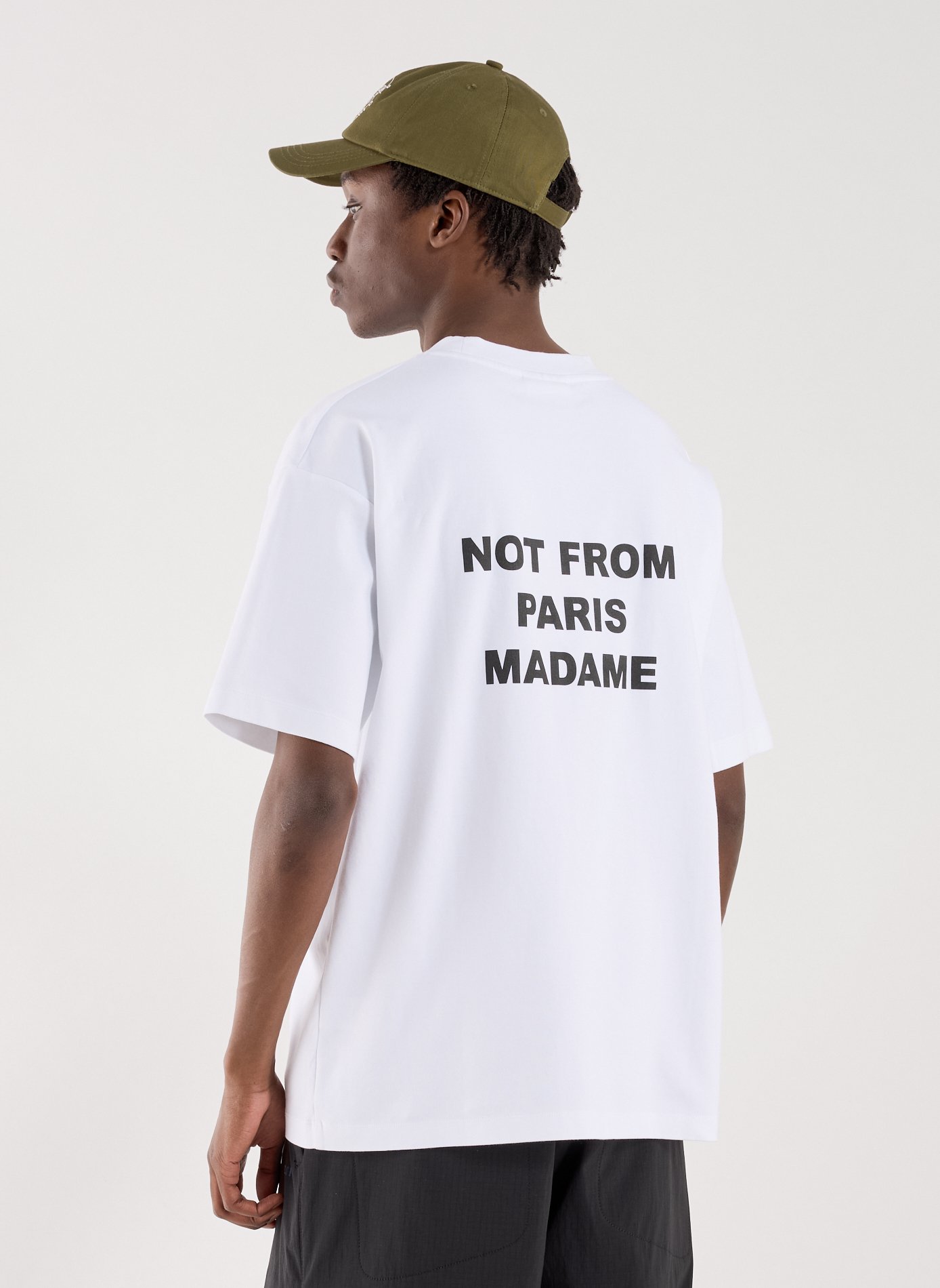 T-Shirt ample sérigraphié en coton DROLE DE MONSIEUR Blanc