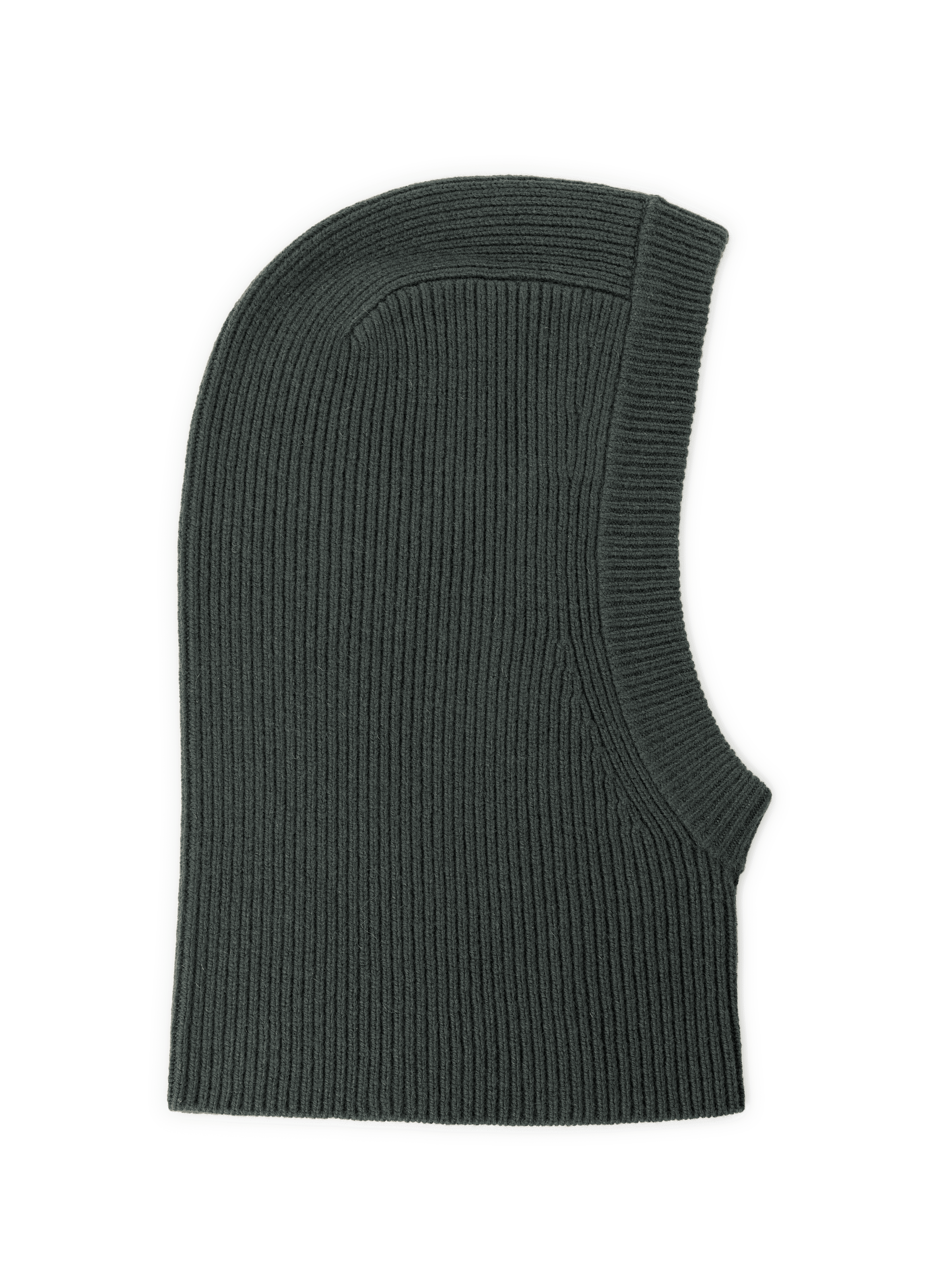 SAMSOE SAMSOE Ribbed Merino Wool Hoodie Khaki