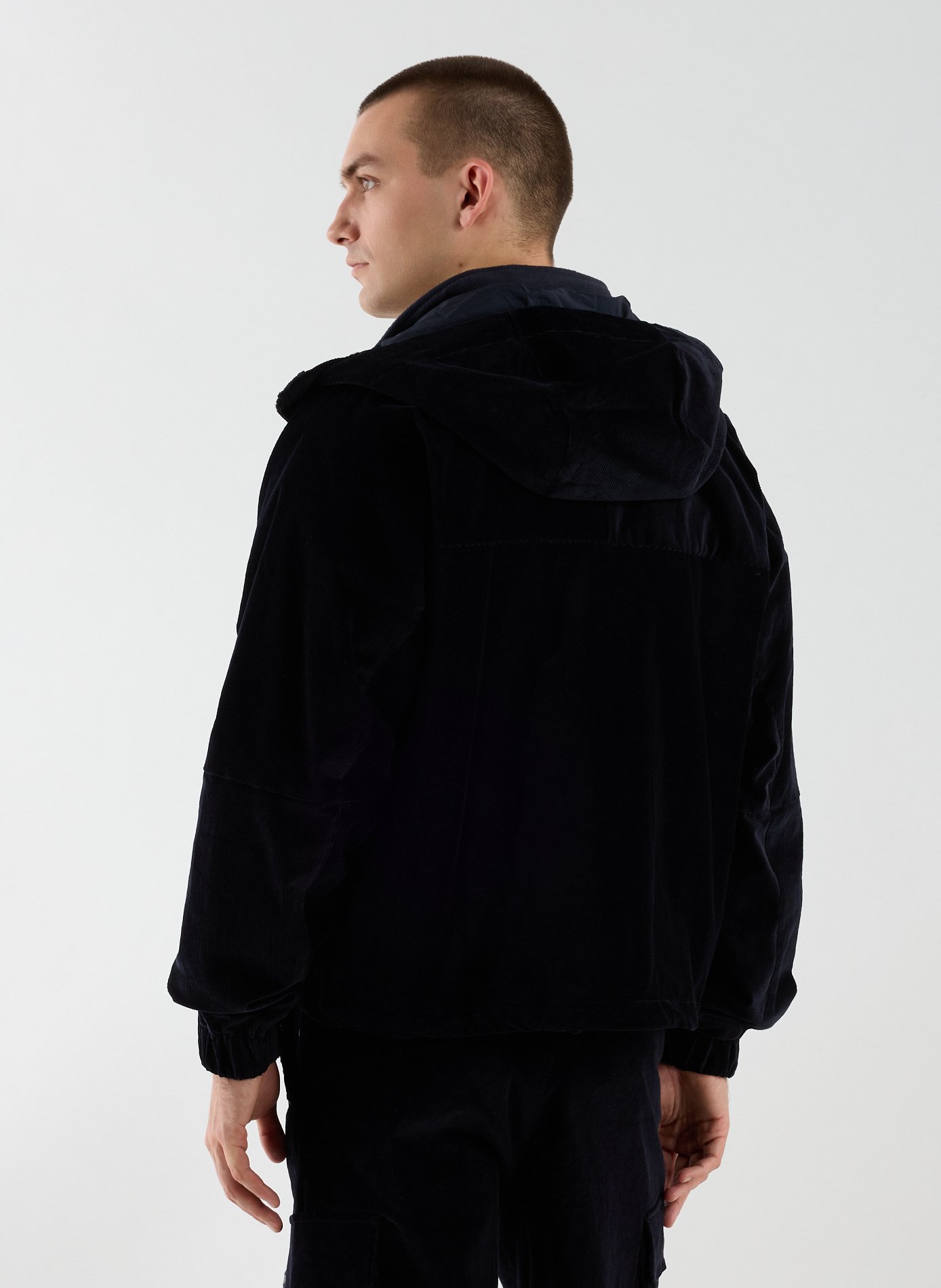 Oversized ribbed velvet jacket in a cotton blend ARTE ANTWERP Blue