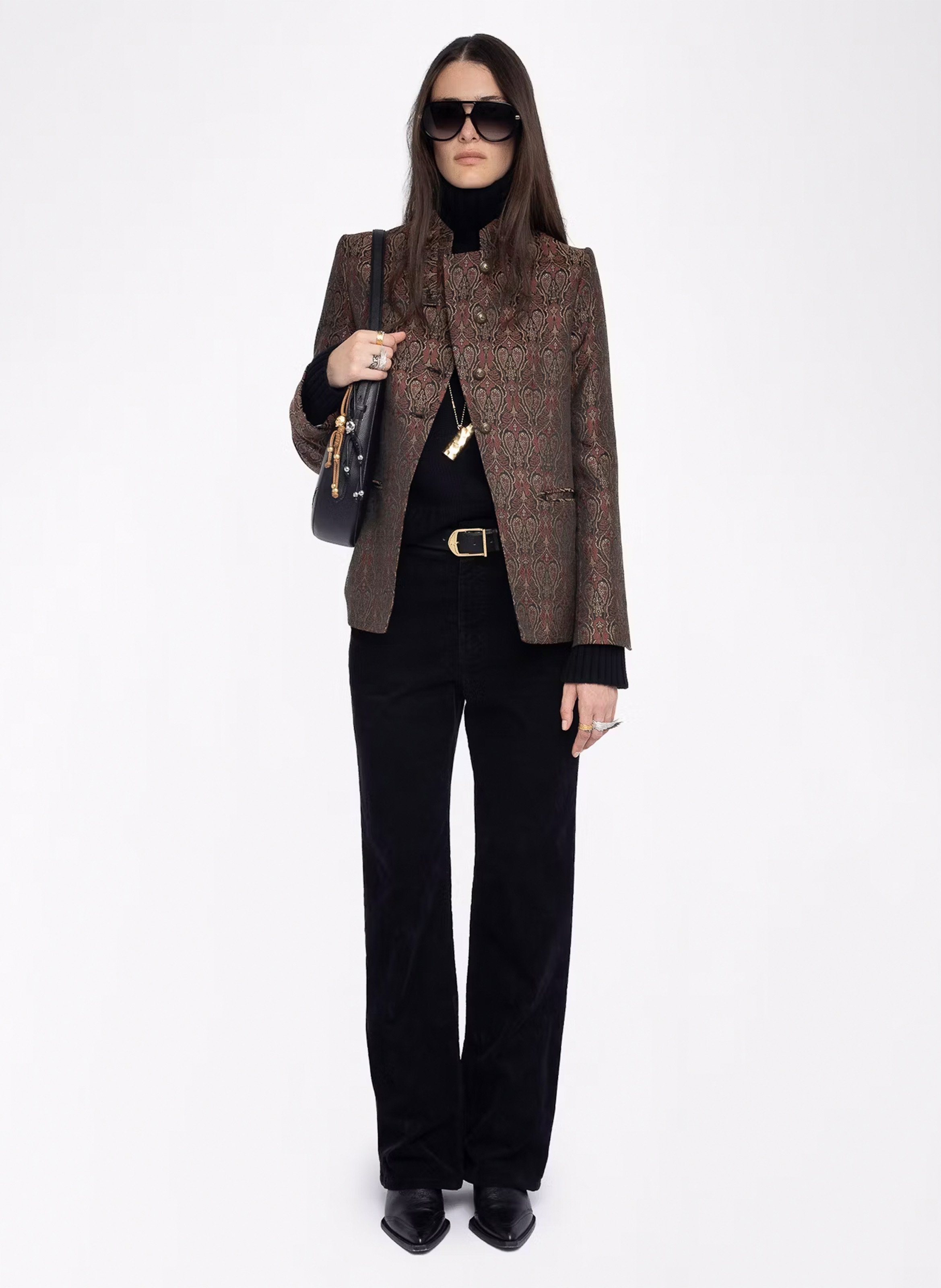 Veste de tailleur imprimée verysa ZADIG&VOLTAIRE Noir