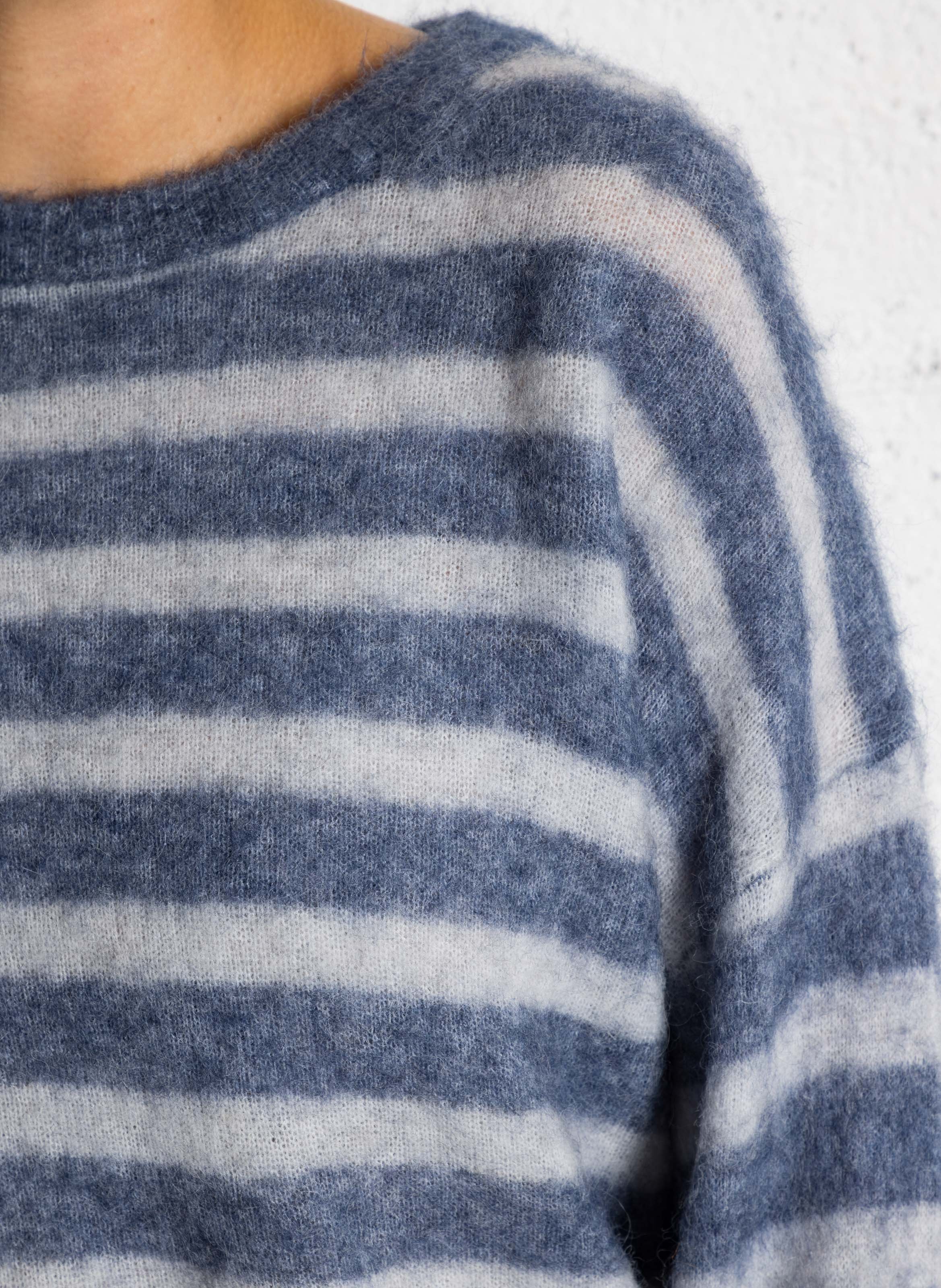 Pull droit en alpaga mélangé nenybay AMERICAN VINTAGE Gris