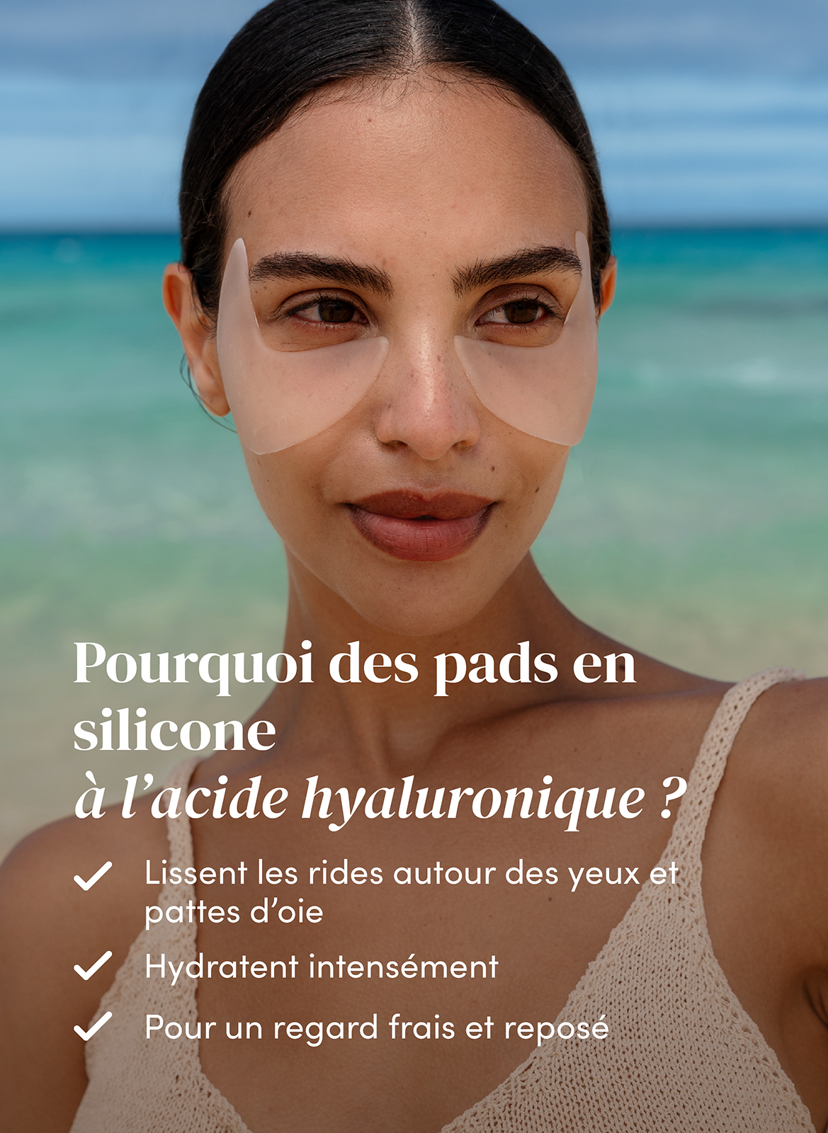 Pads yeux et tempes réutilisables à l’acide hyaluronique APRICOT No color