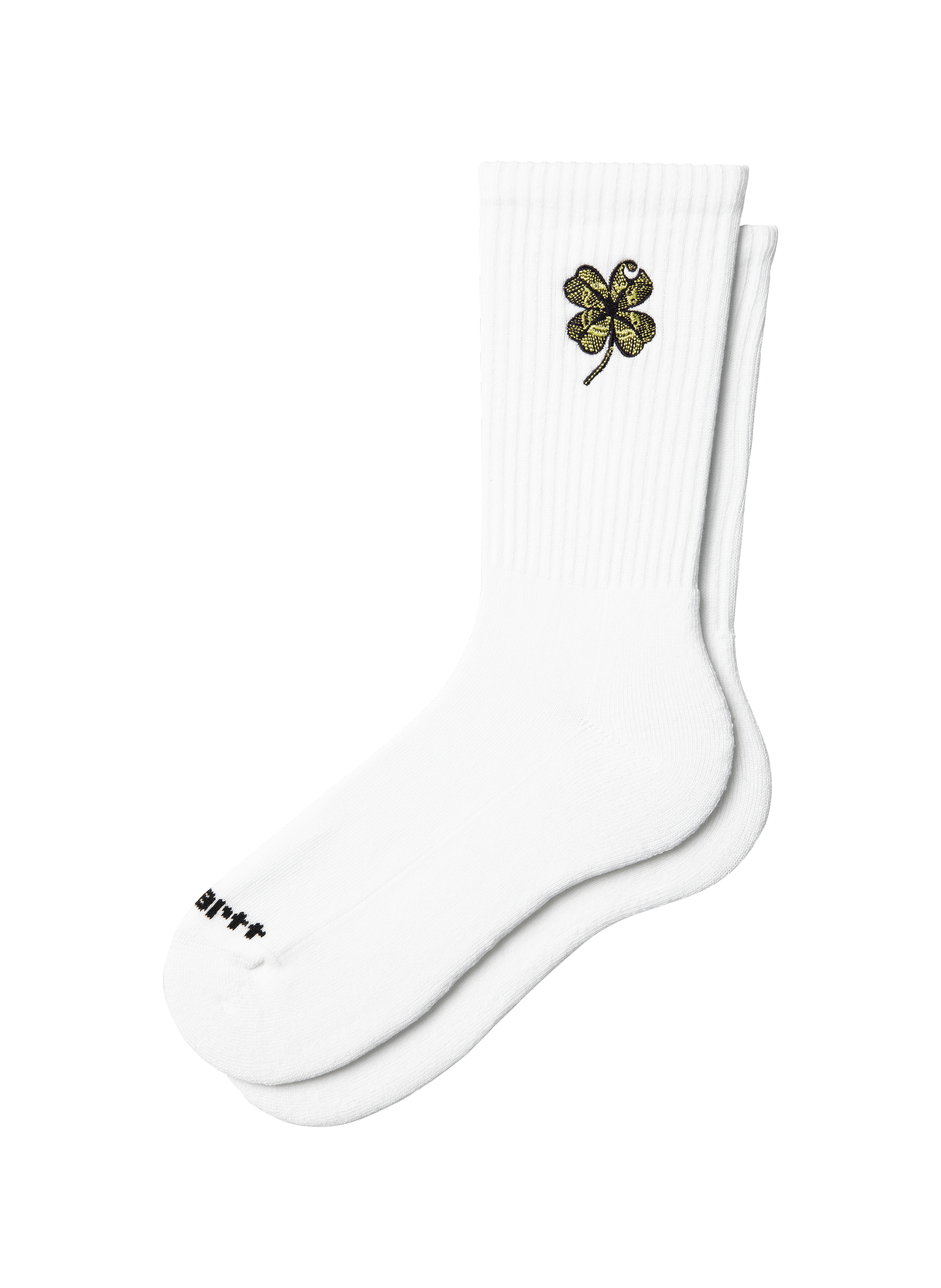 Mid-high socks with four-leaf clover embroidery in blended cotton CARHARTT WIP White