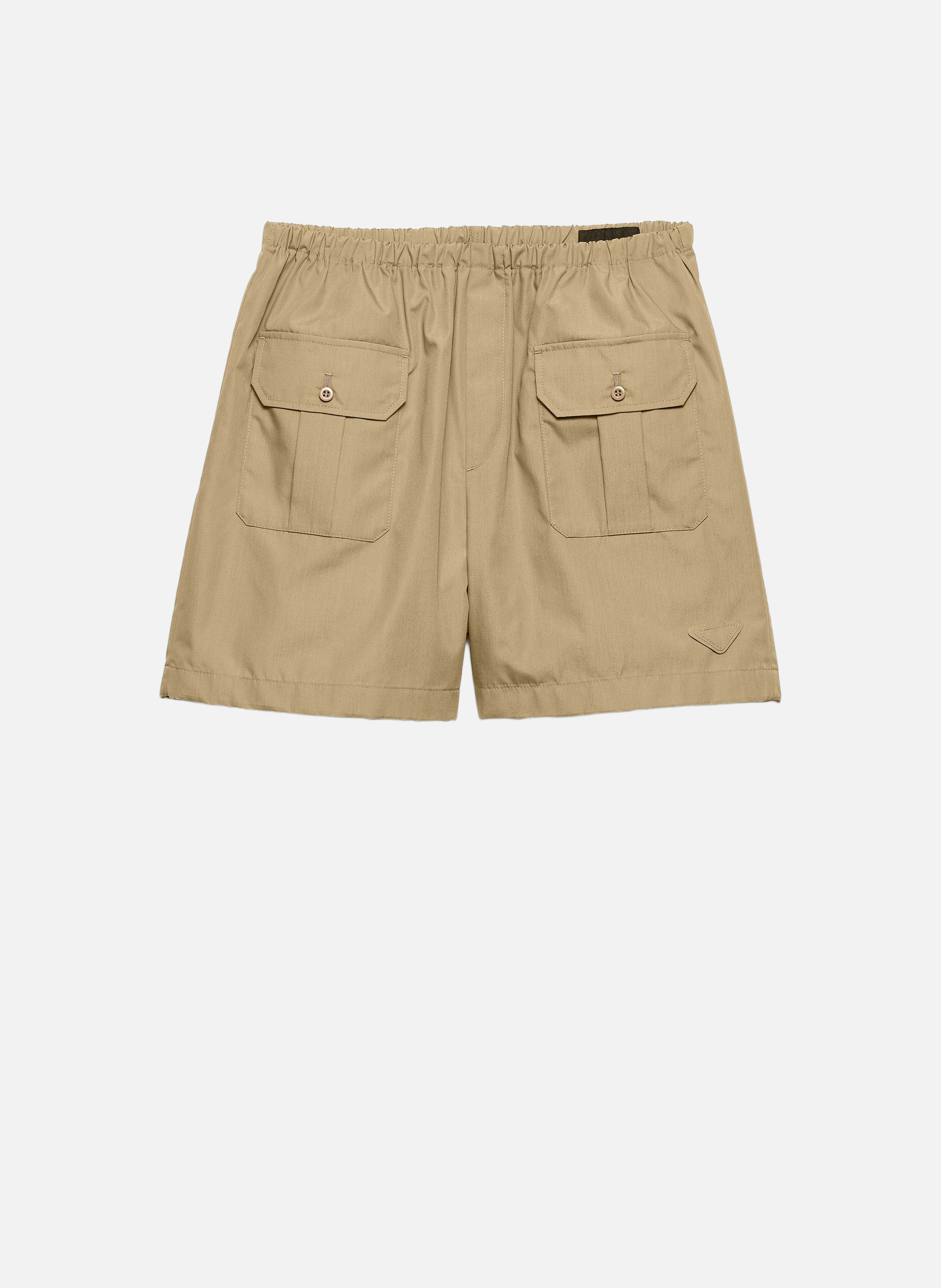 Bermuda en popeline de coton PRADA Beige