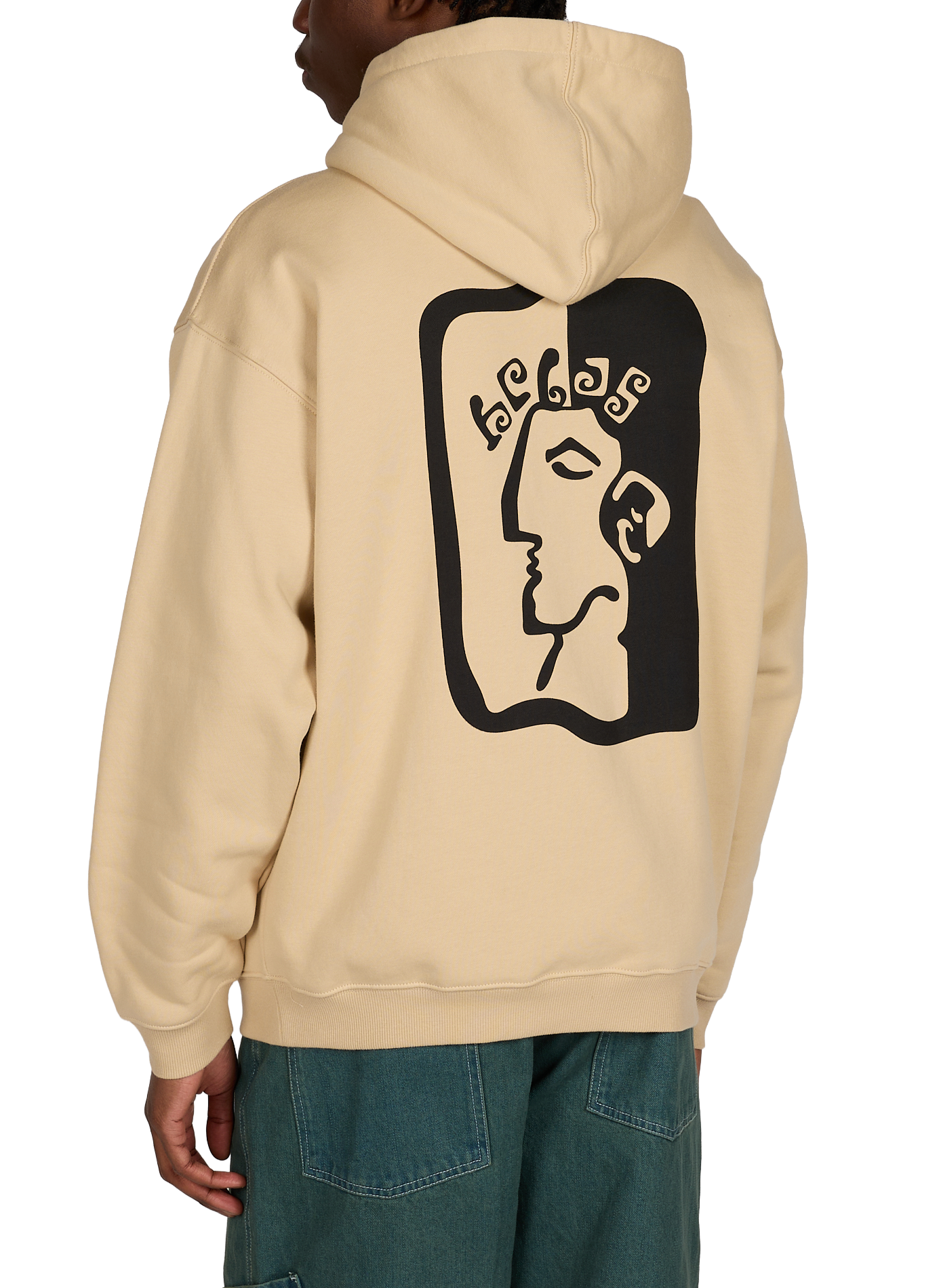Hoodie imprimé Dieu Grec HELAS CAPS Beige