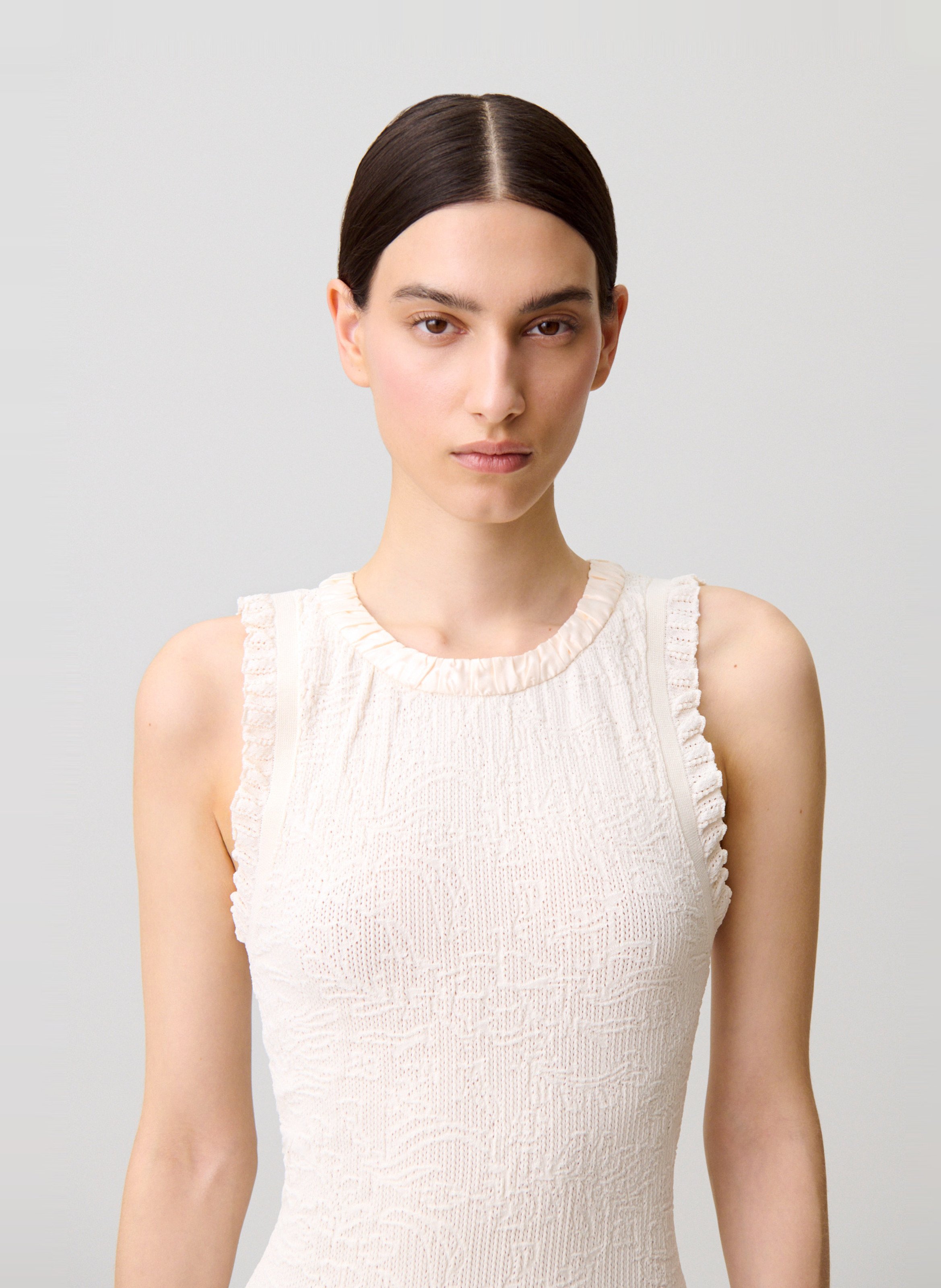 Robe midi col rond CLAUDIE PIERLOT Beige