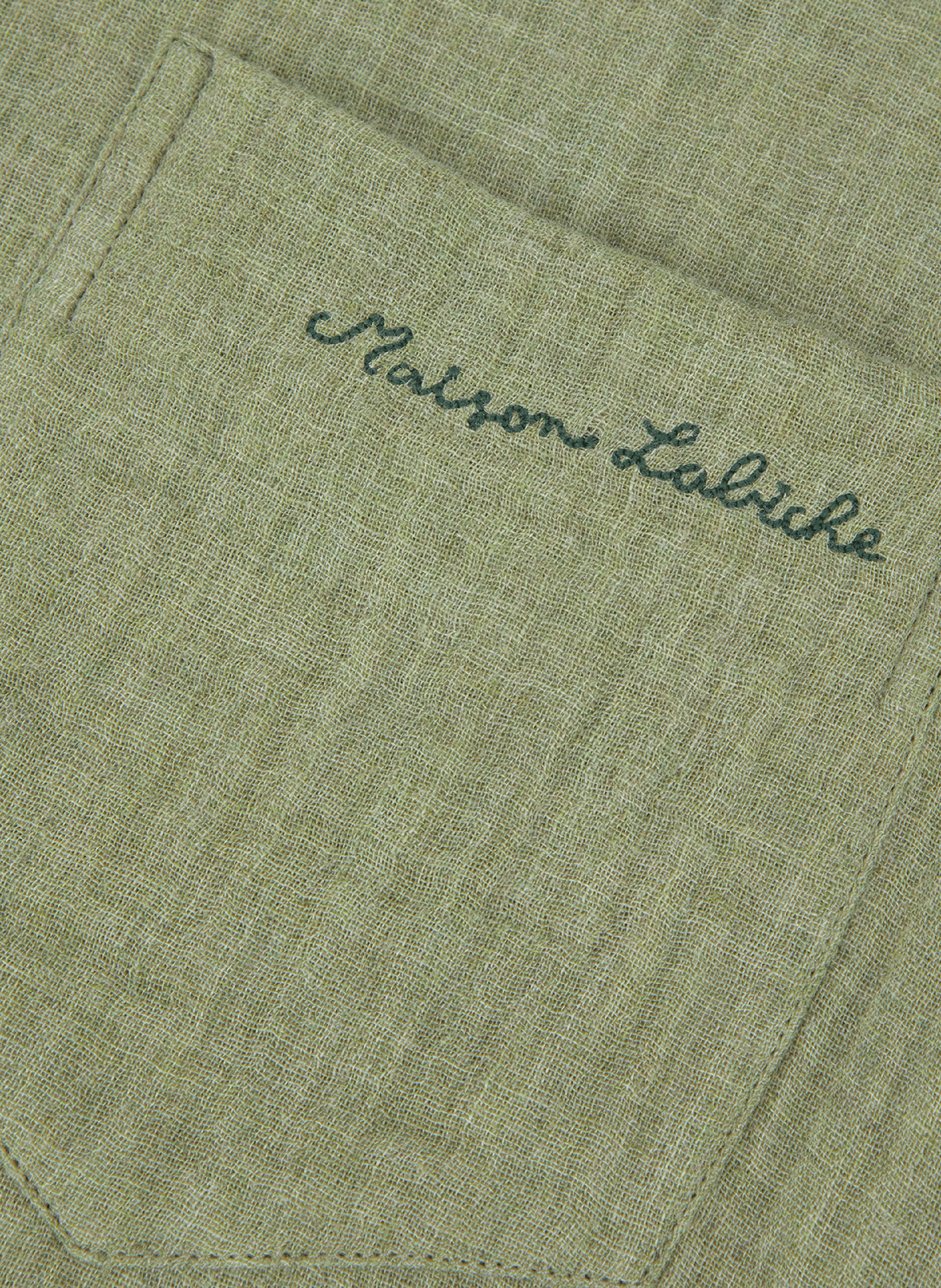 Chemise Bonne Graine en gaze de coton biologique MAISON LABICHE Vert