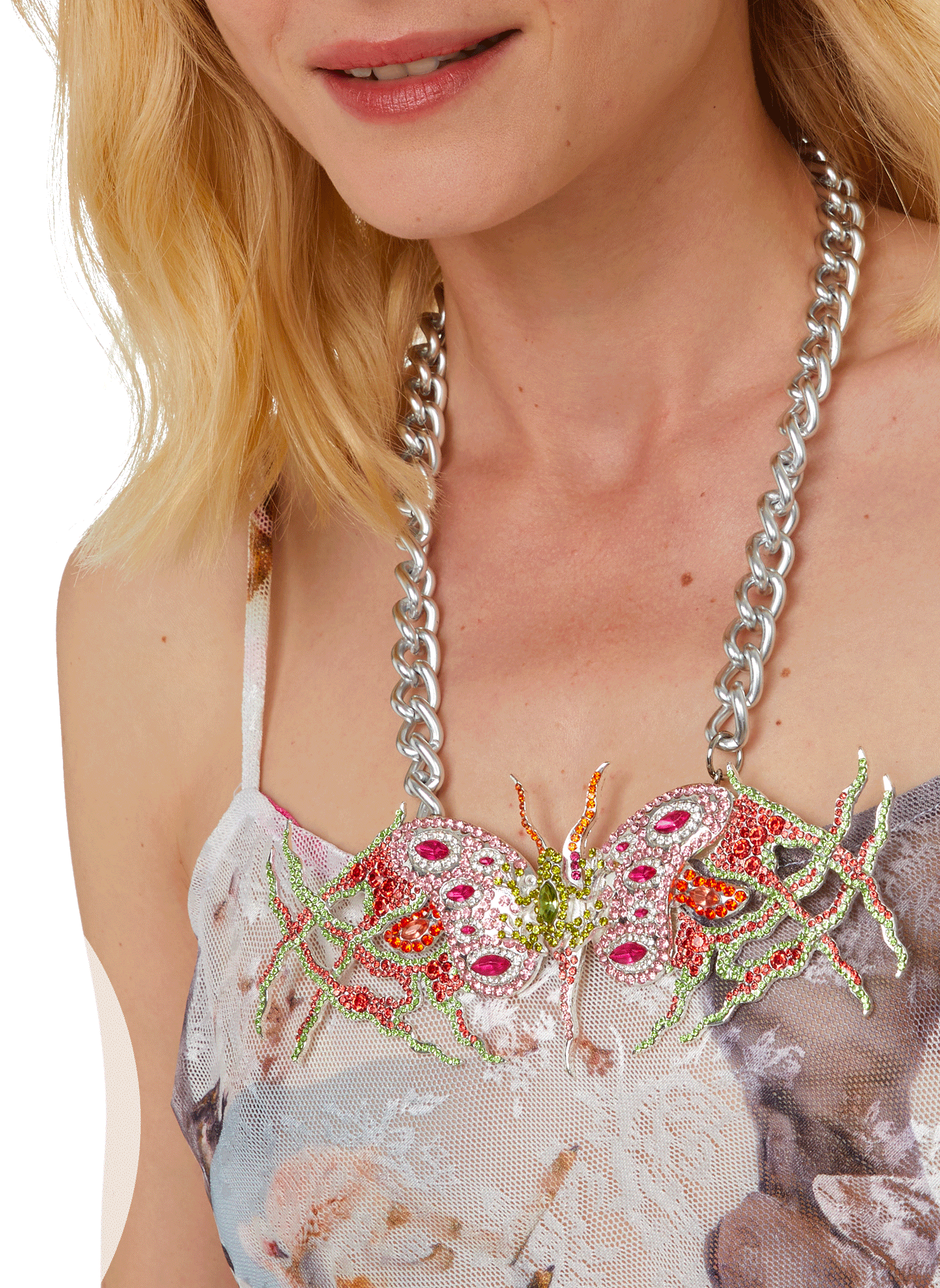 Top asymétrique à volant COLLINA STRADA Multicolore