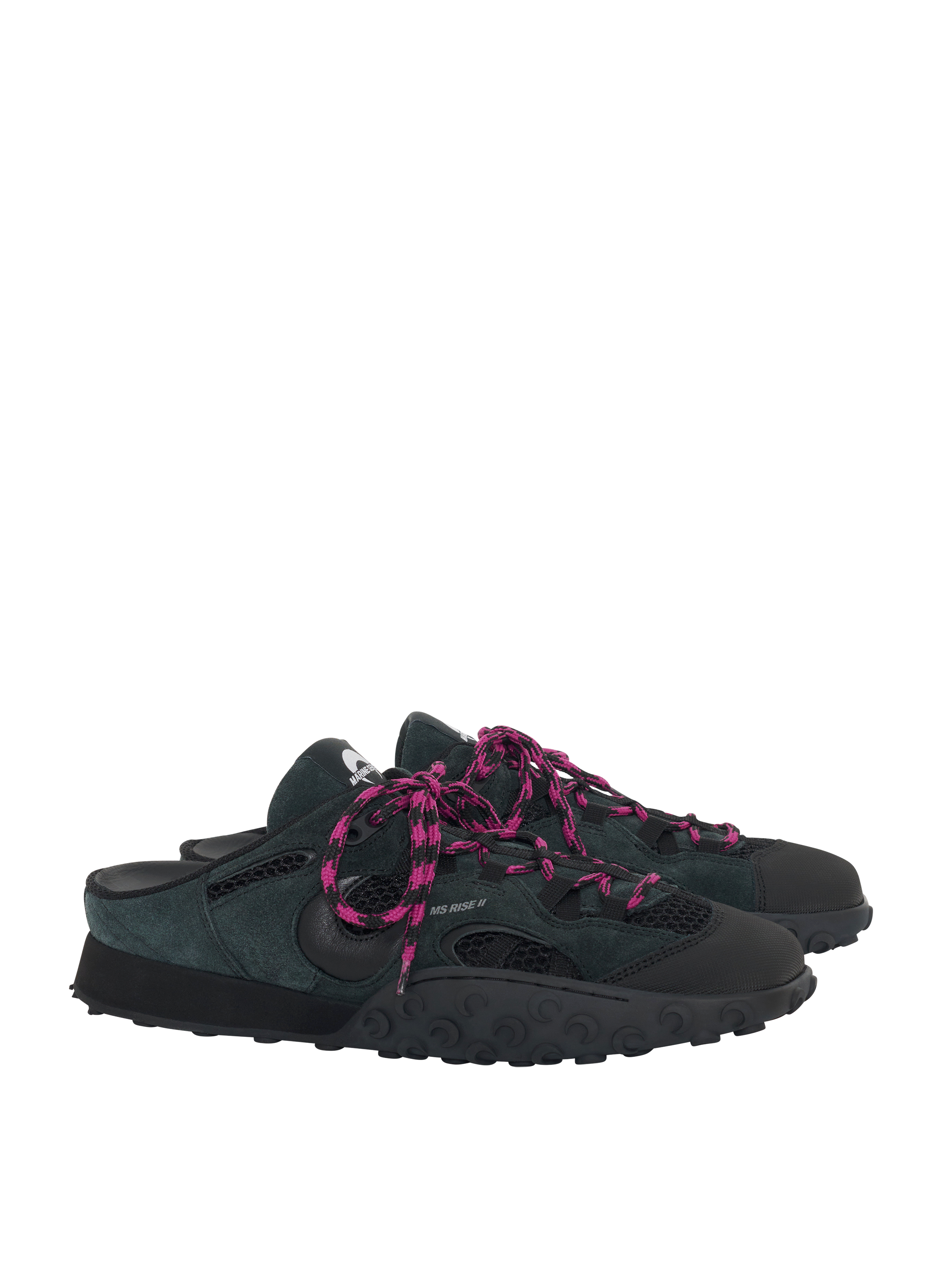 Baskets mules en cuir suédé MARINE SERRE Noir