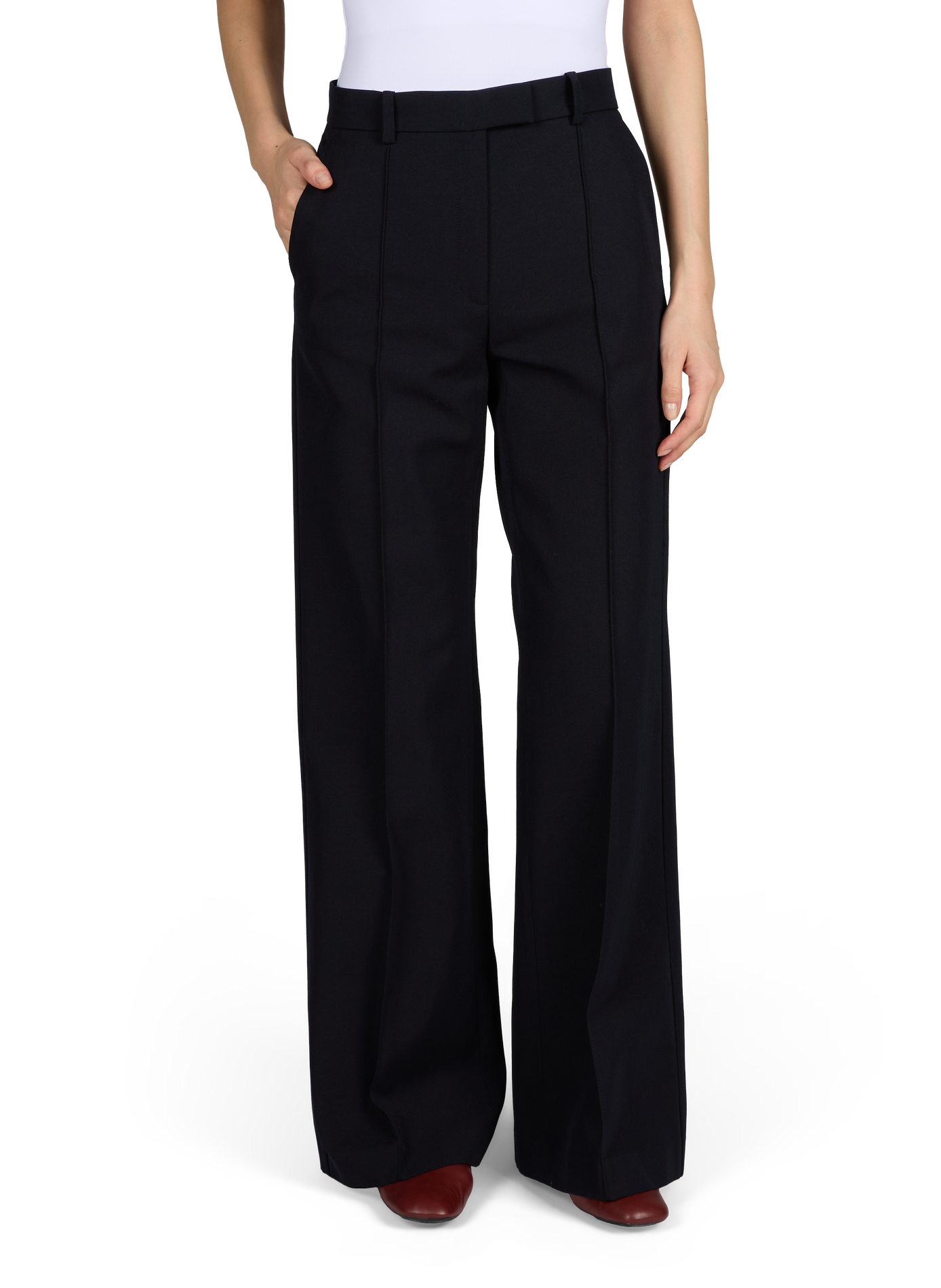 Pantalon bootcut en coton et laine mélangés A.P.C. Multicolore