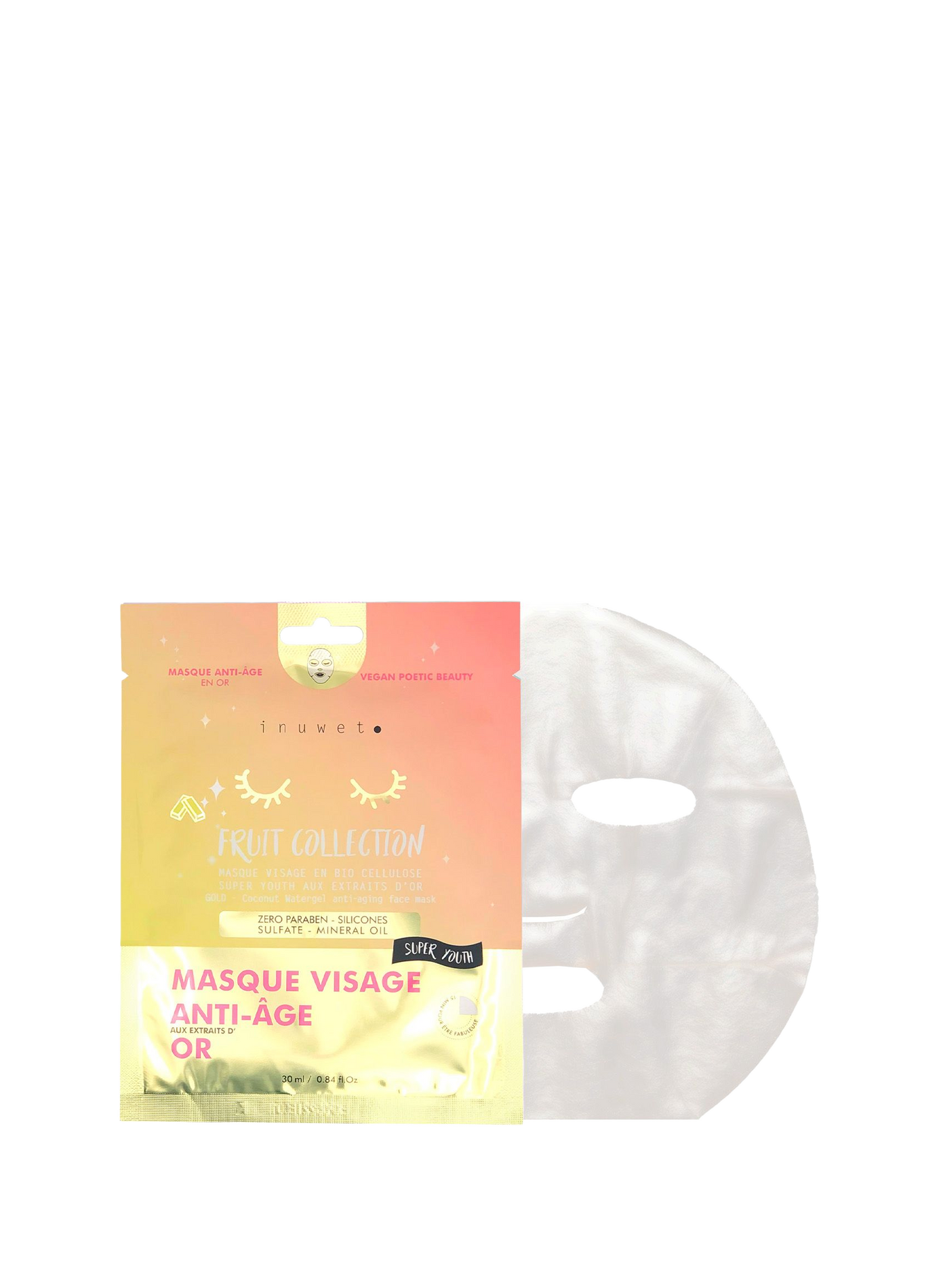 Masque visage anti-âge Or  INUWET No color