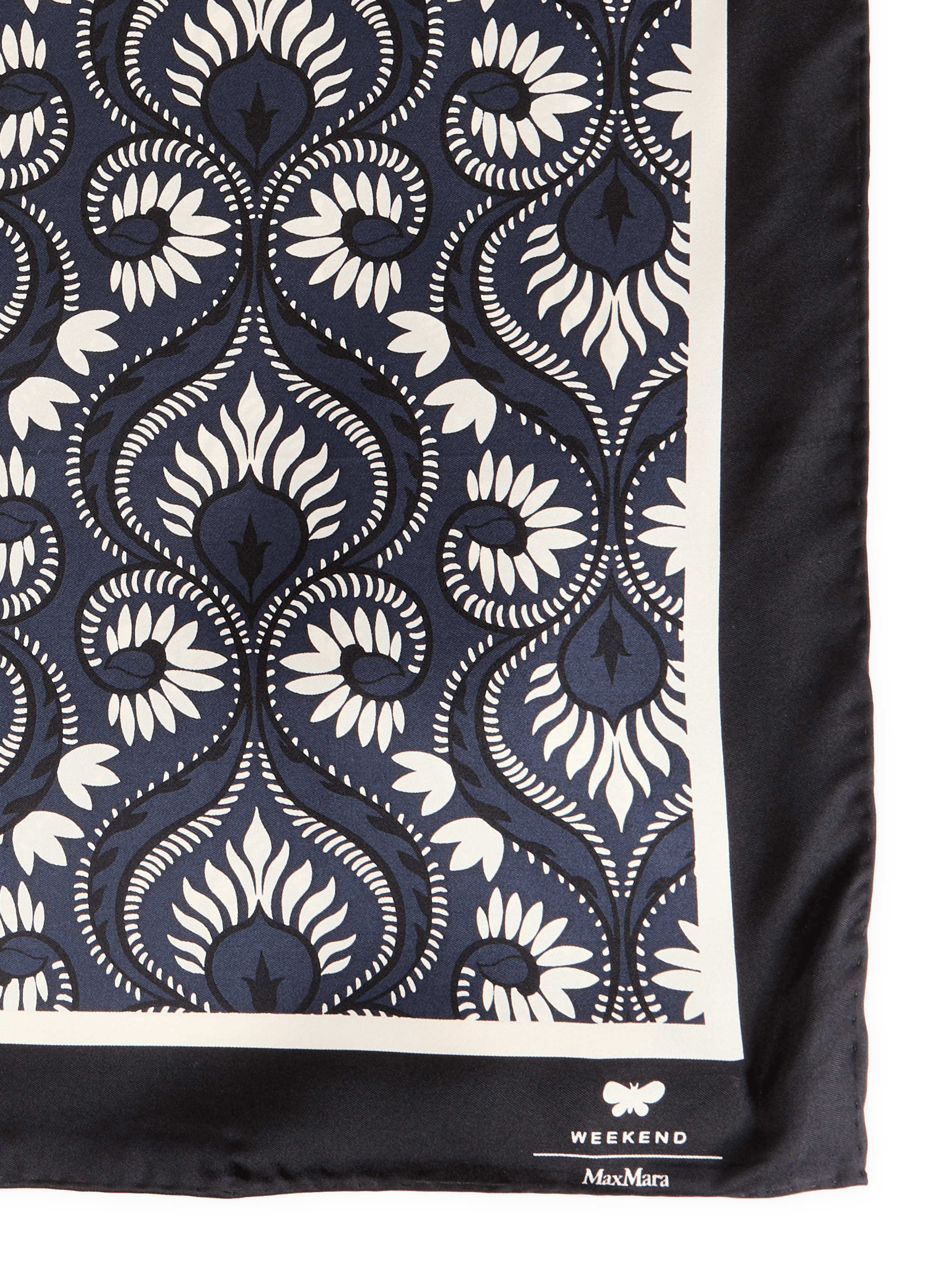 Printed silk scarf MAX MARA WEEK END Blue