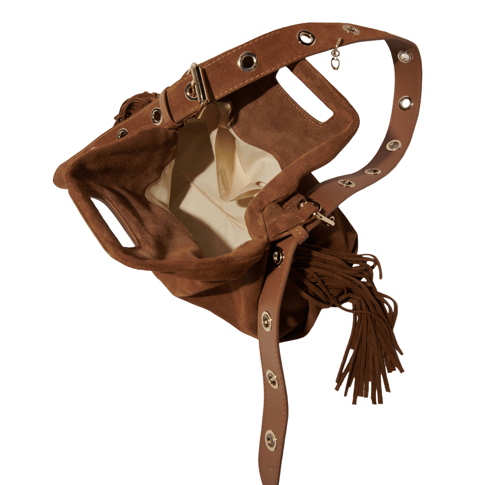 Sac bandoulière en cuir miss m MAJE Beige