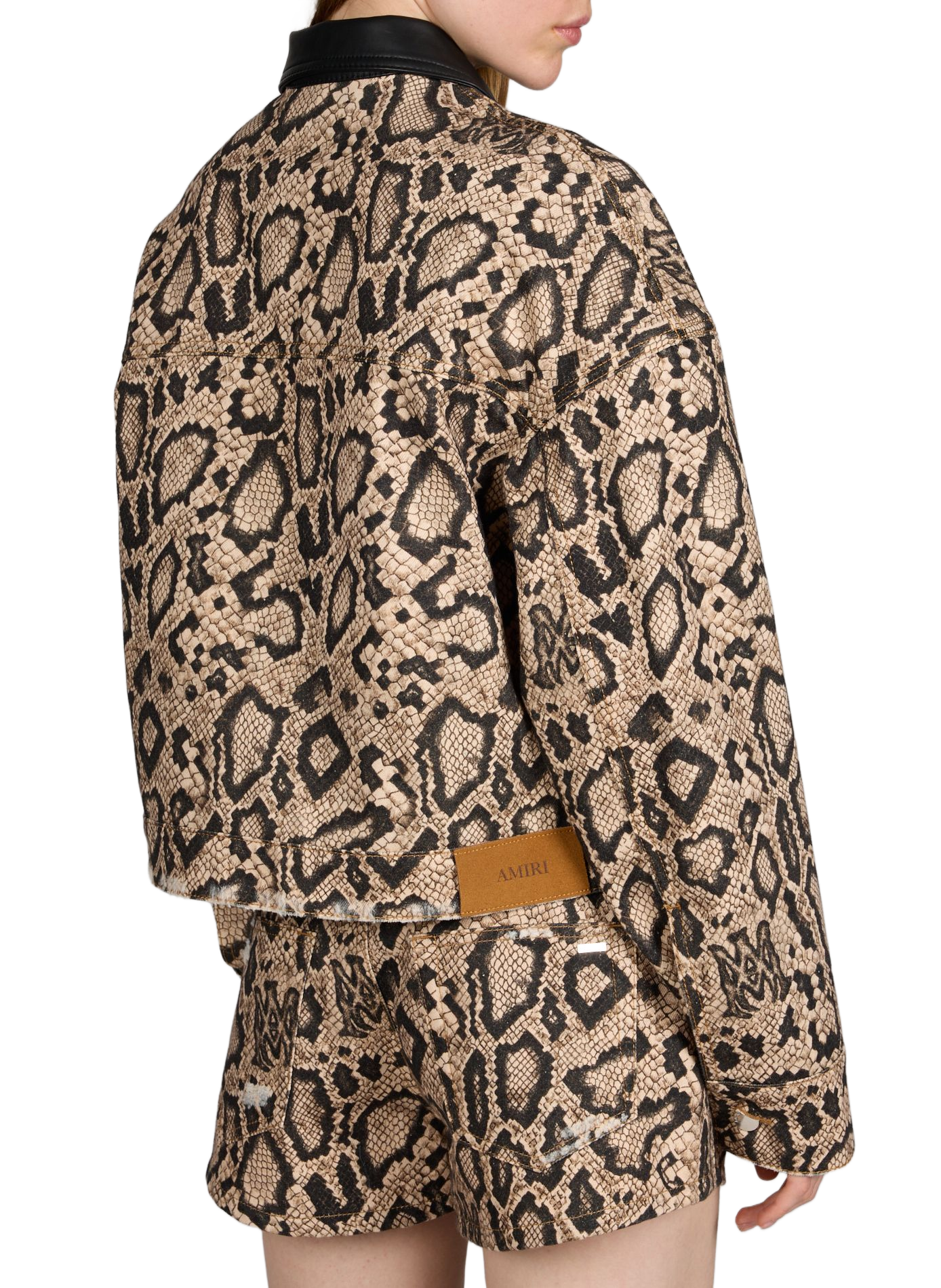 Snake print cotton jacket AMIRI Multicolour