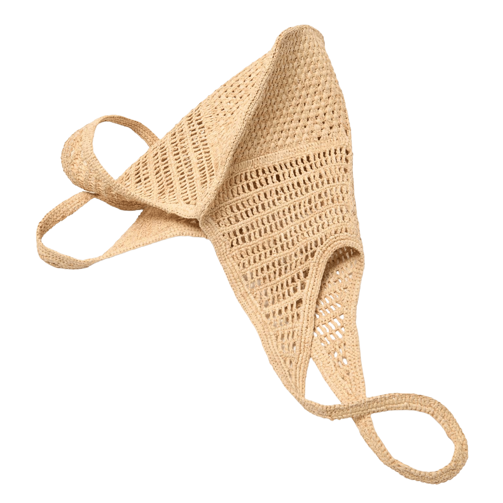 Sac porté épaule en raphia MAJE Beige