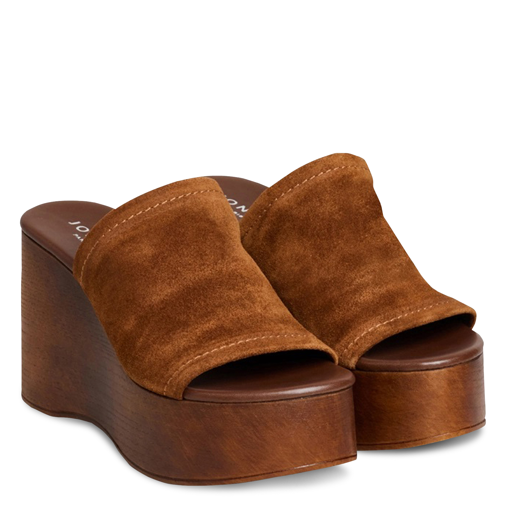 Mules compensées en cuir esmee JONAK Marron