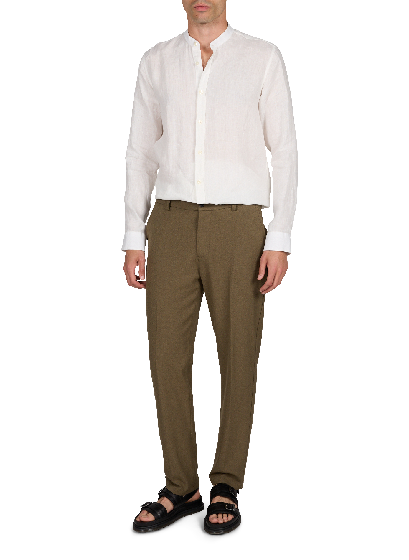 Round neck linen shirt LAFAURIE Beige