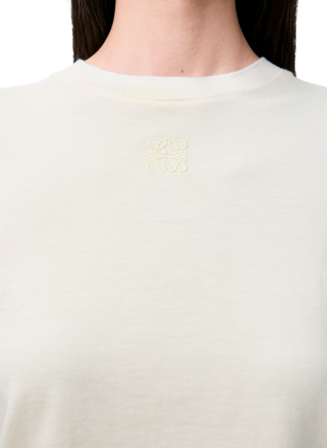Fitted blended cotton t-shirt LOEWE Beige