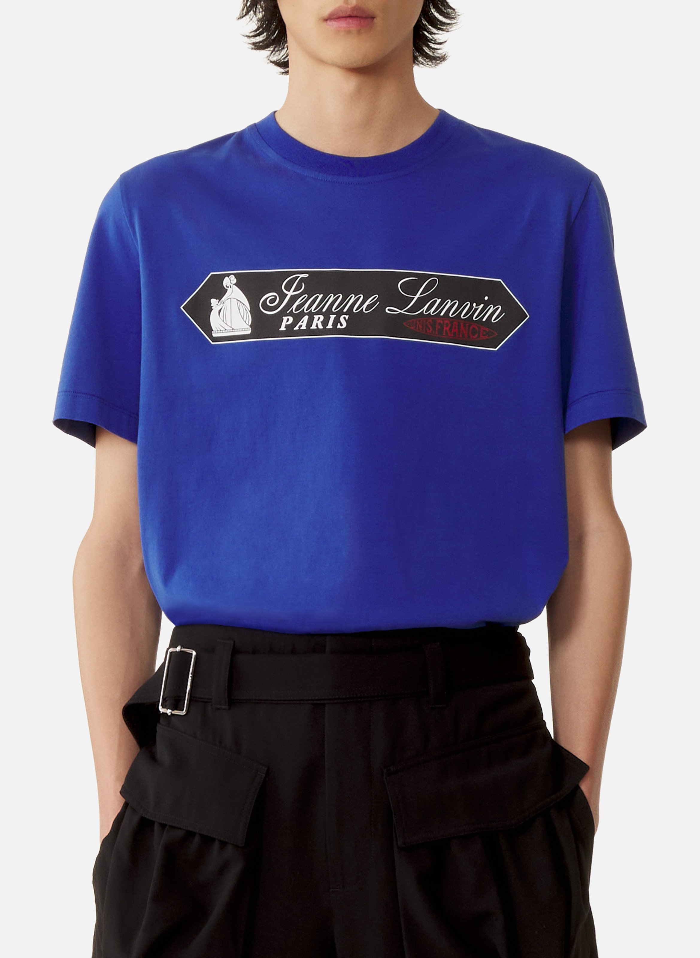 T-shirt imprimé signature lanvin LANVIN Bleu