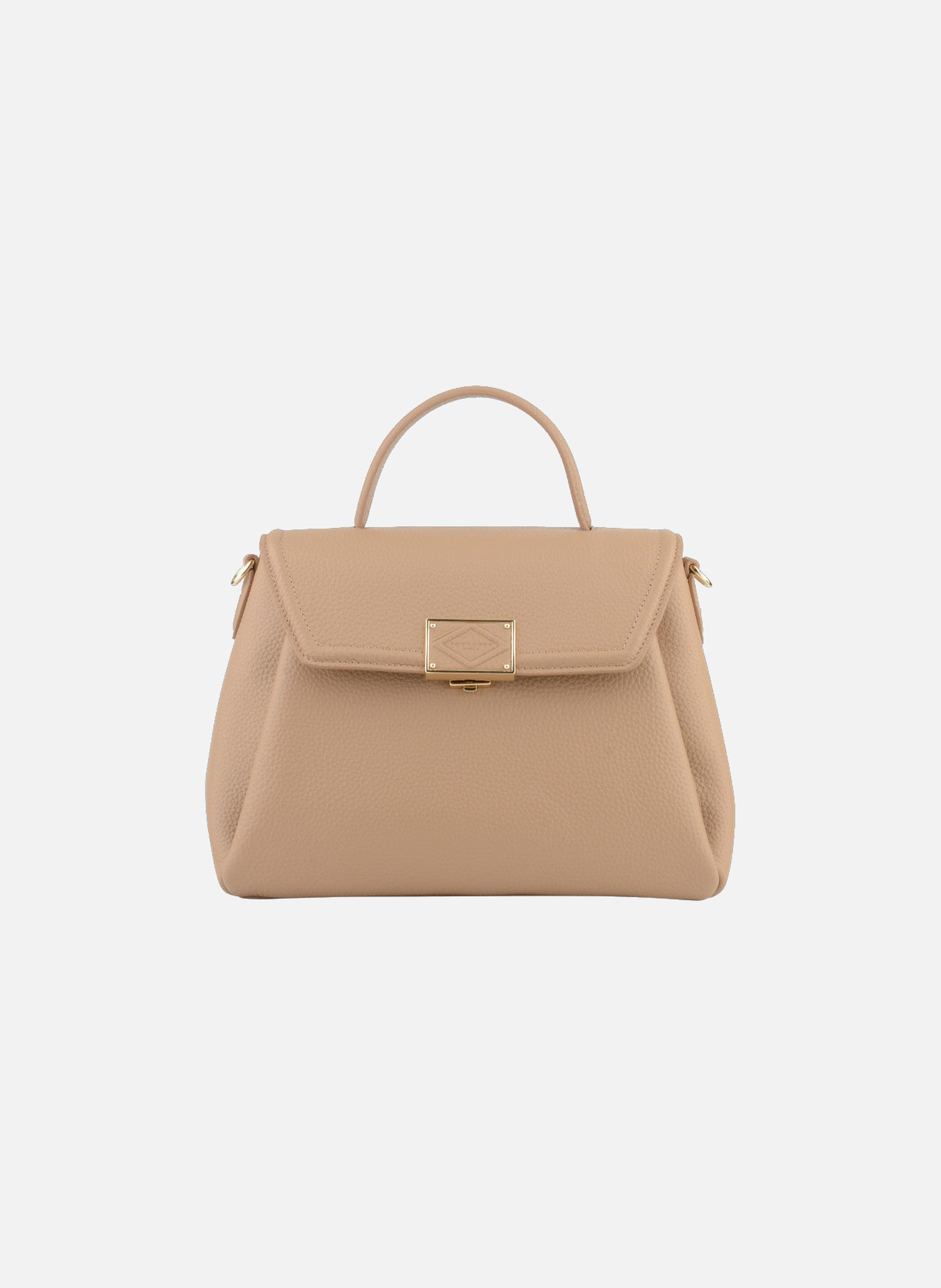 Carat | sac à main gm en cuir de vachette POURCHET Marron