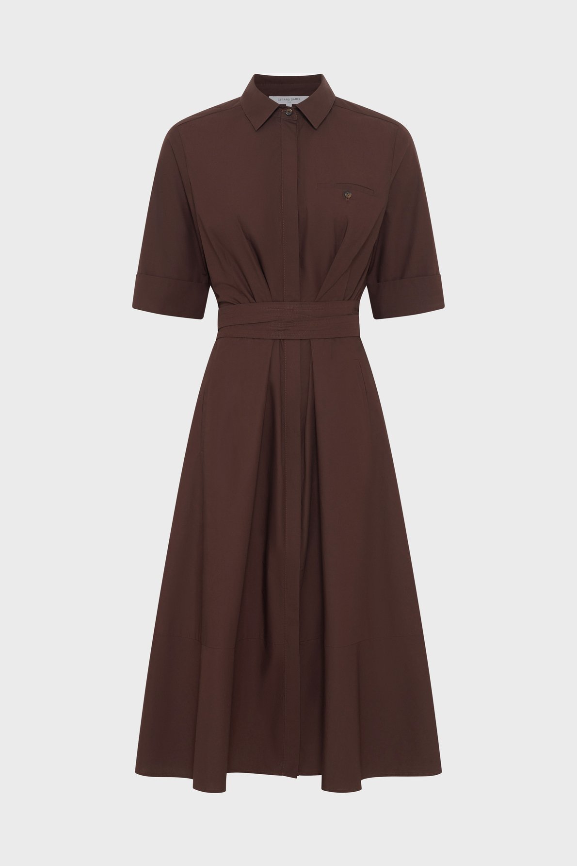 Robe chemise en coton - rana GERARD DAREL Marron