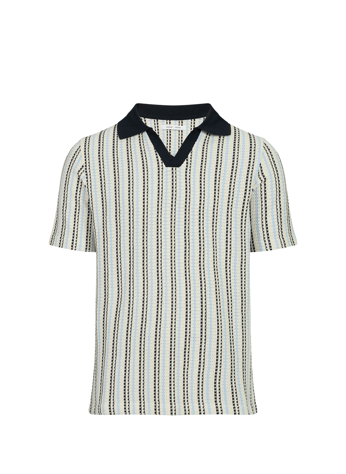 Short-sleeved striped Samac polo SAMSOE SAMSOE White