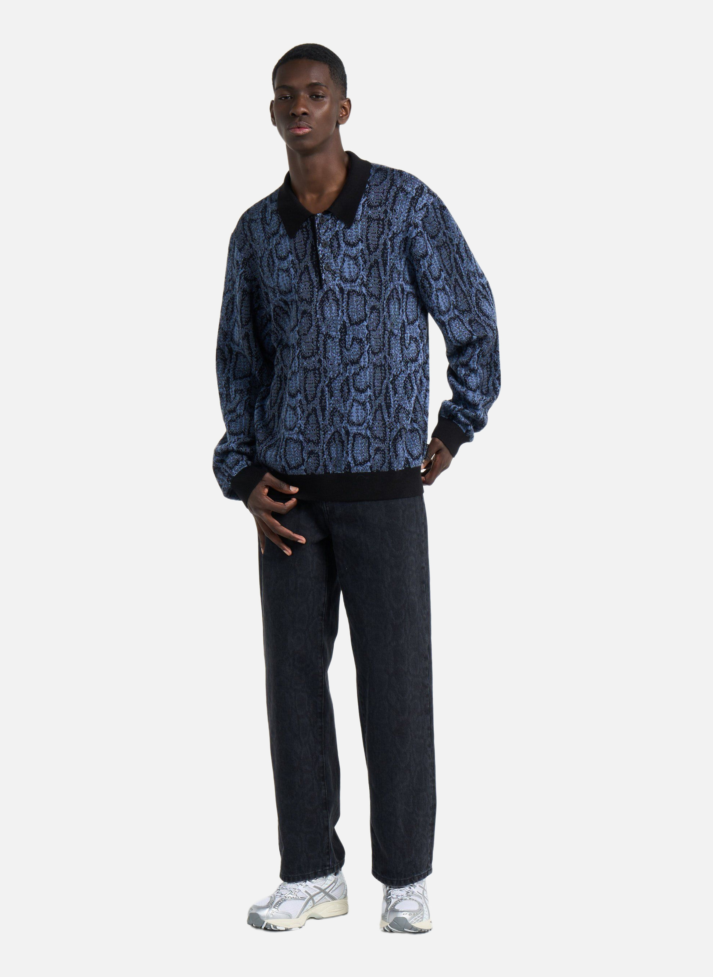 Polo l/s snake polo CARHARTT WIP Bleu