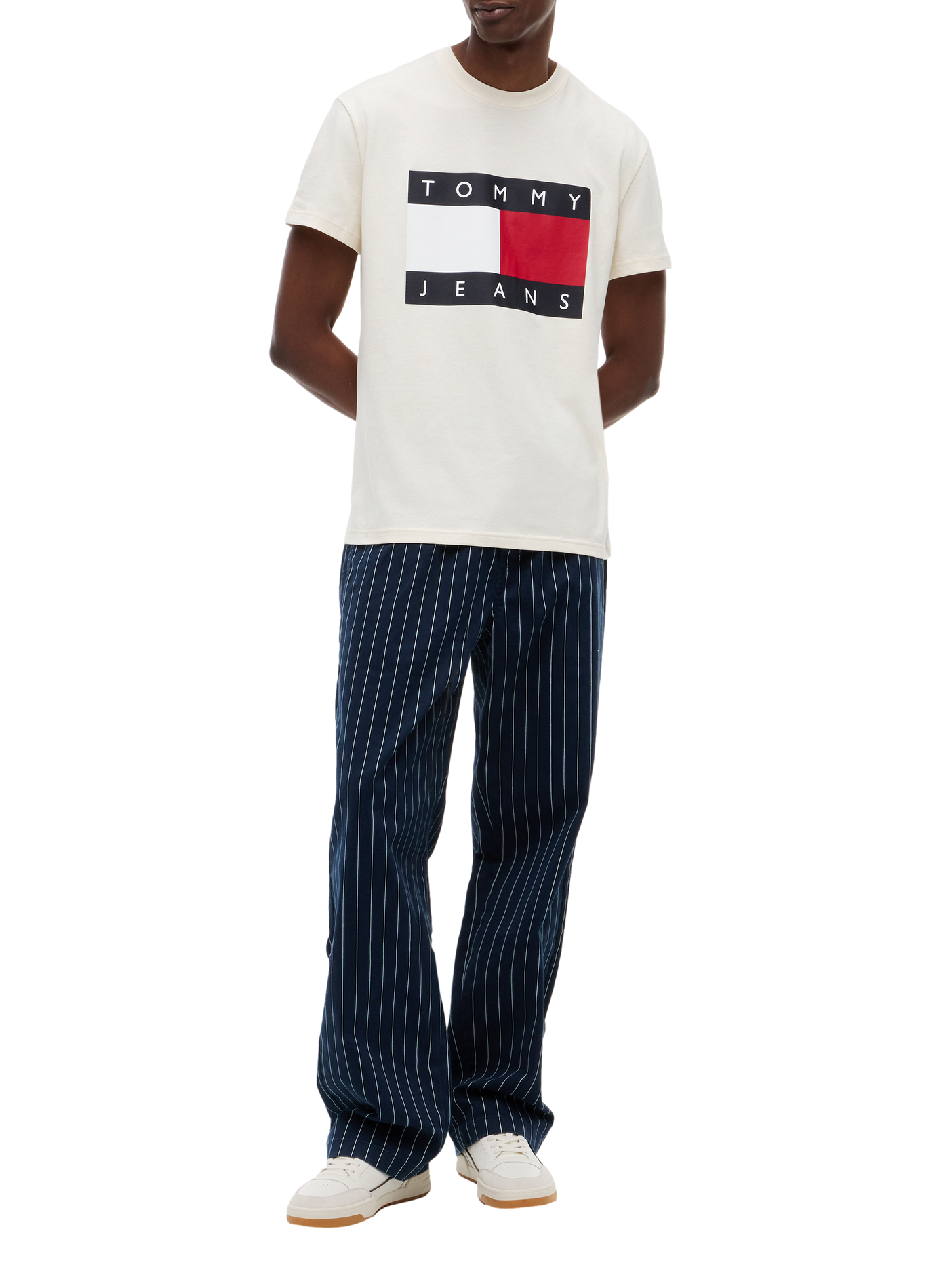 Round neck printed t-shirt TOMMY HILFIGER Beige