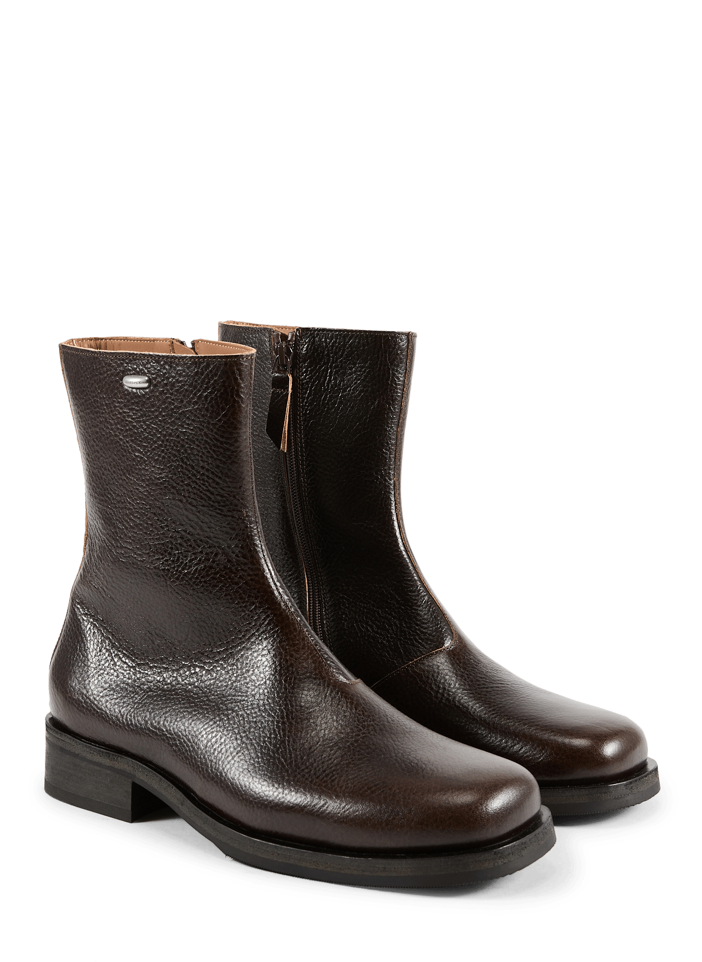 Deep Americano Leather Ankle Boots OUR LEGACY Brown