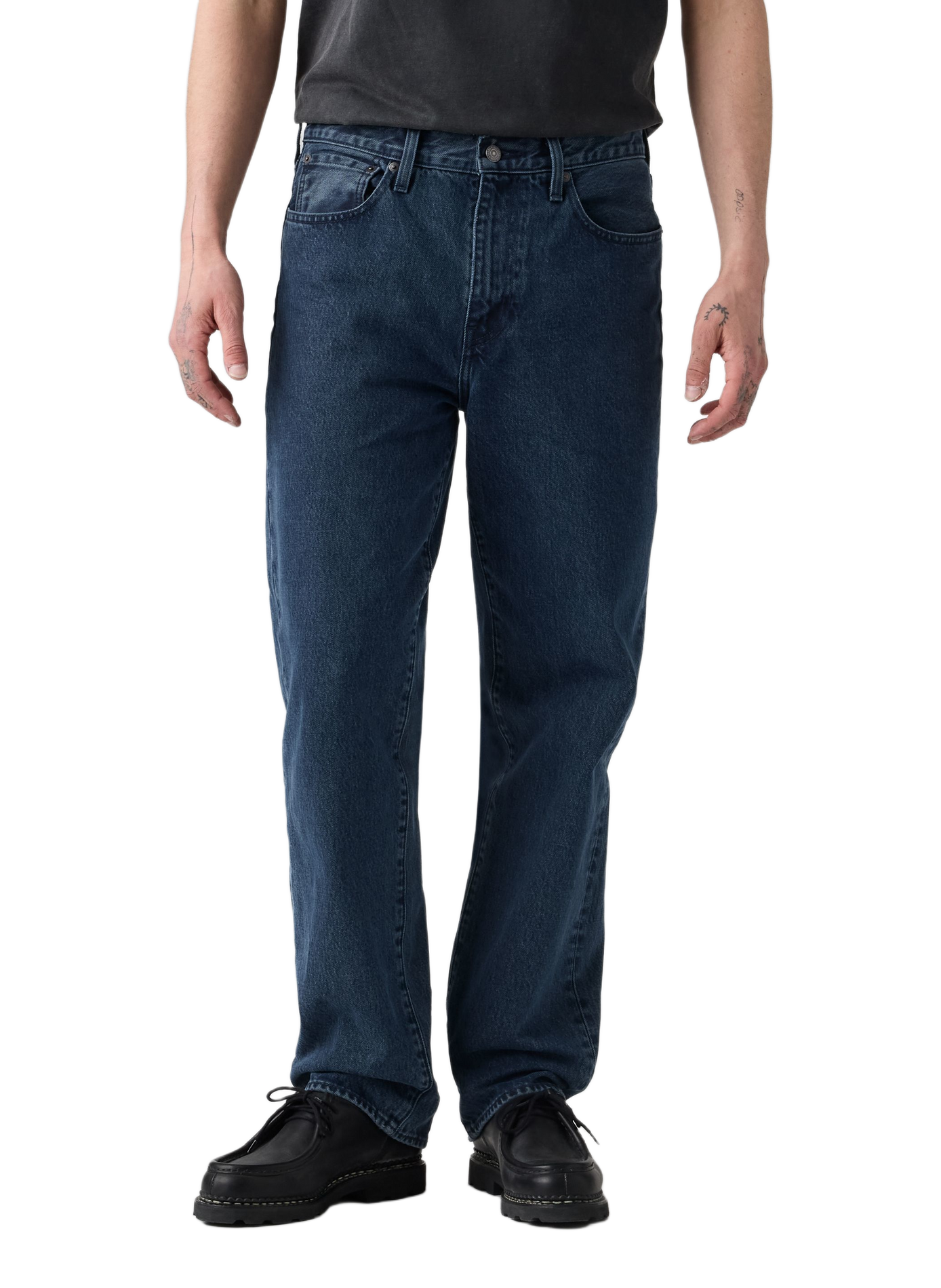 Gerade geschnittene weite Baumwoll-Jeans LEVI'S Blau