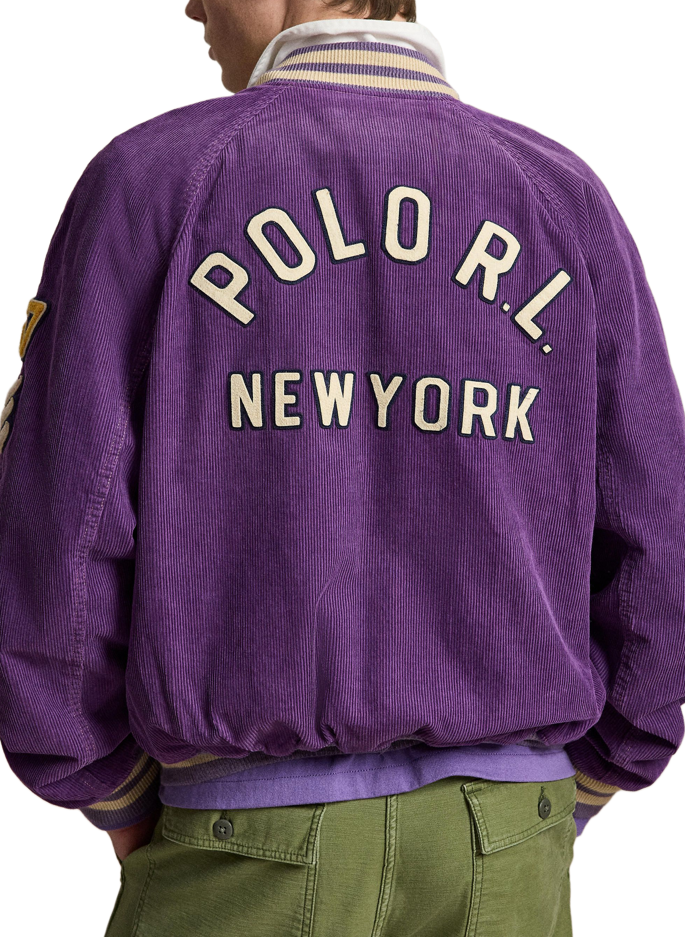 Blouson ample col rond en coton POLO RALPH LAUREN Violet