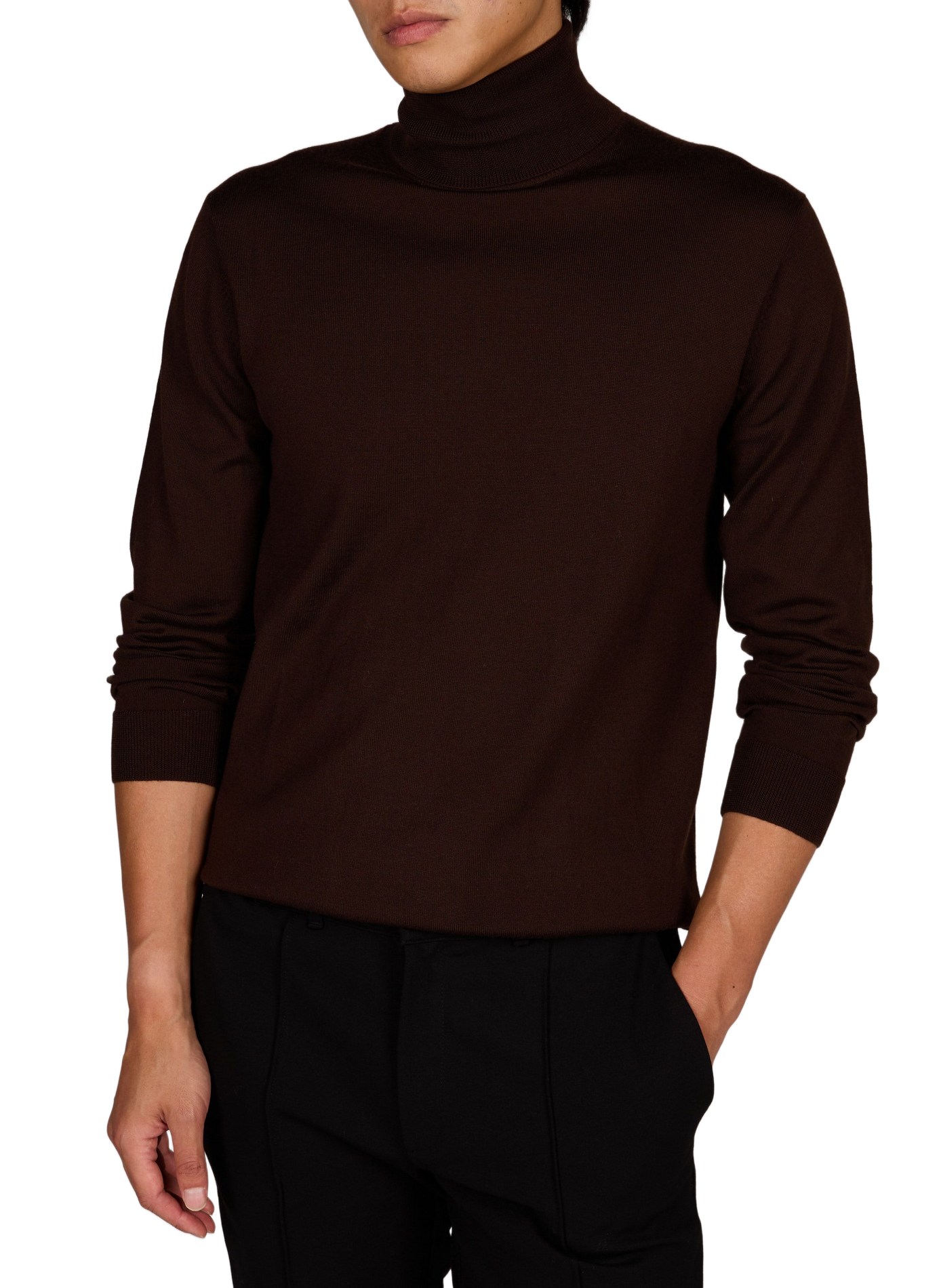 Merino wool turtleneck jumper AU PRINTEMPS PARIS Brown