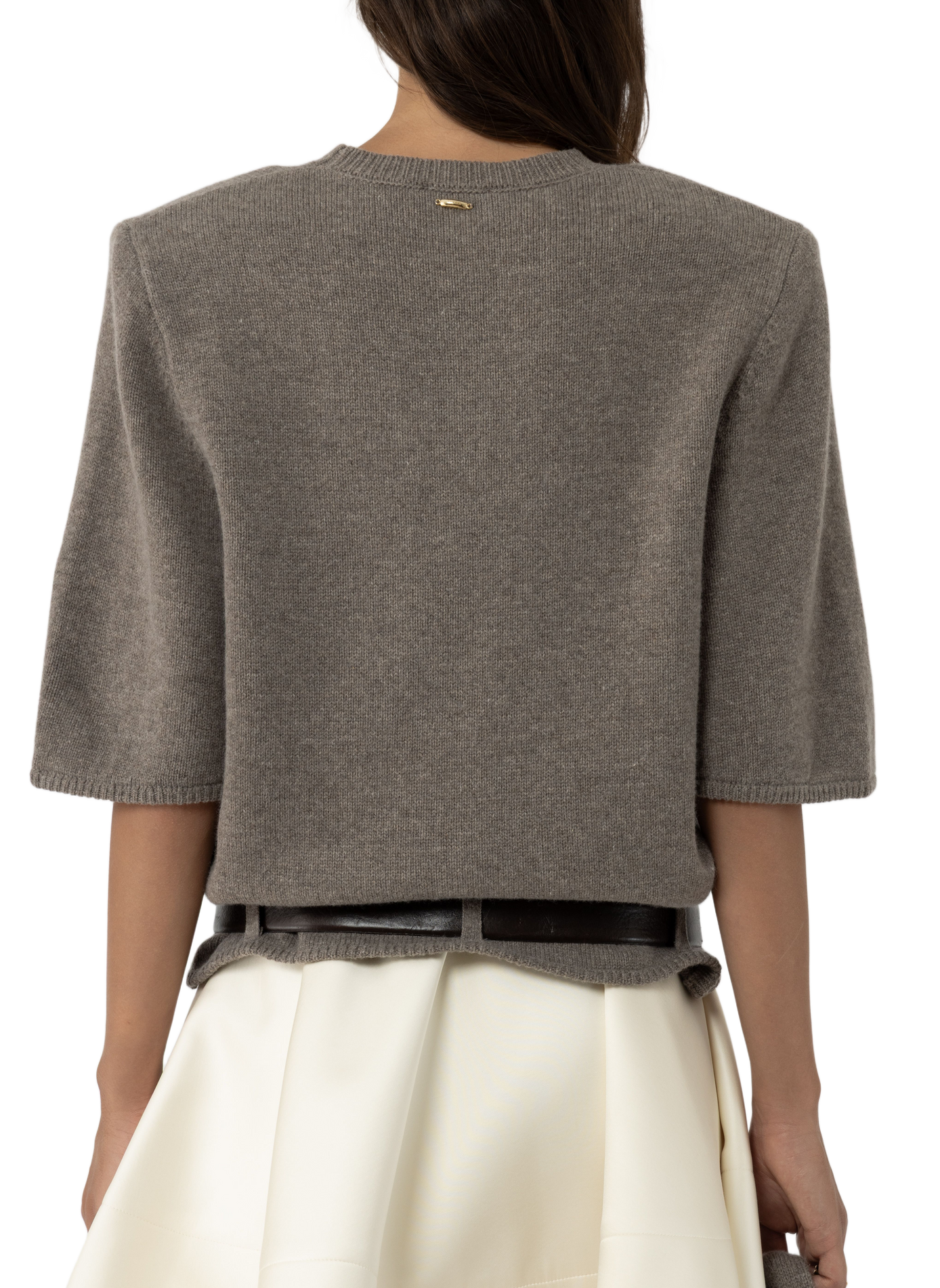 Ela Merino Wool Knitted T-Shirt ARAKII Beige