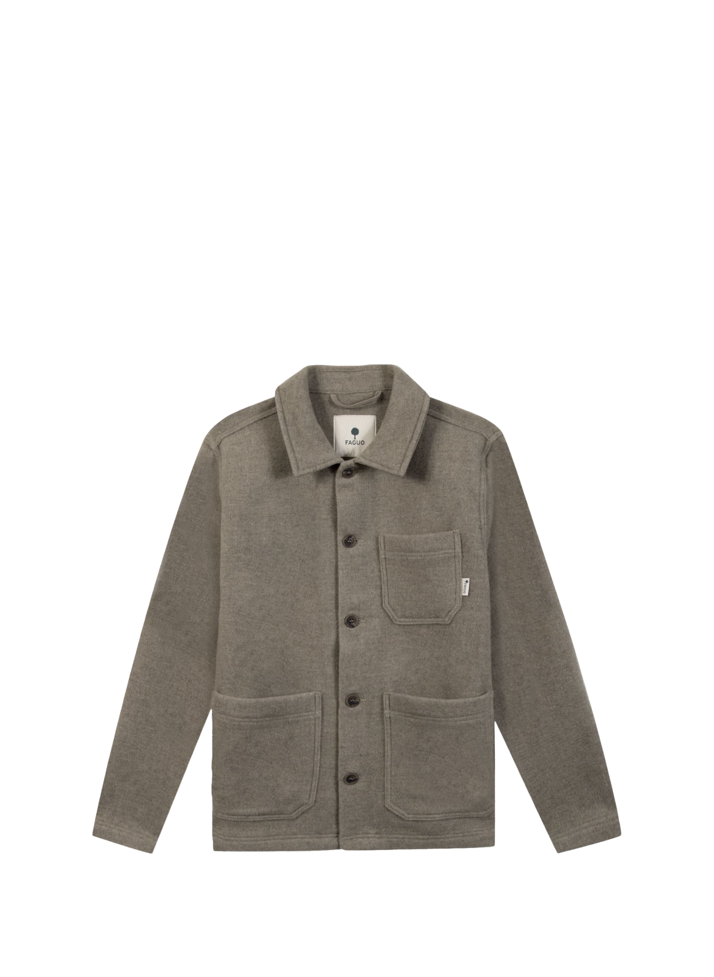 Veste col classique en laine mélangée FAGUO Beige