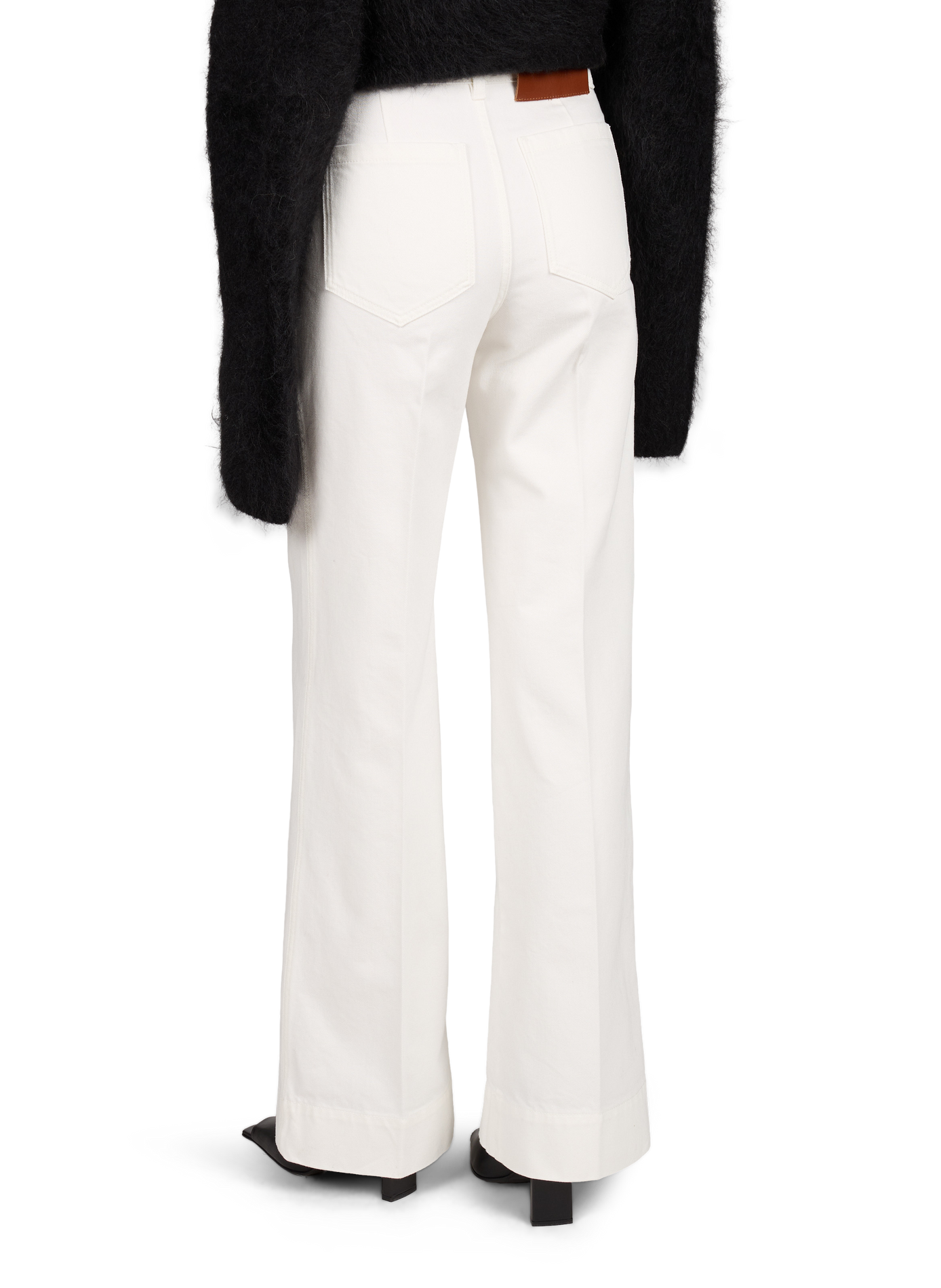 Weite Baumwolljeans VICTORIA BECKHAM Weiss