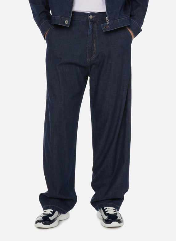 JEAN LARGE EN COTON PRADA pour HOMME Printemps