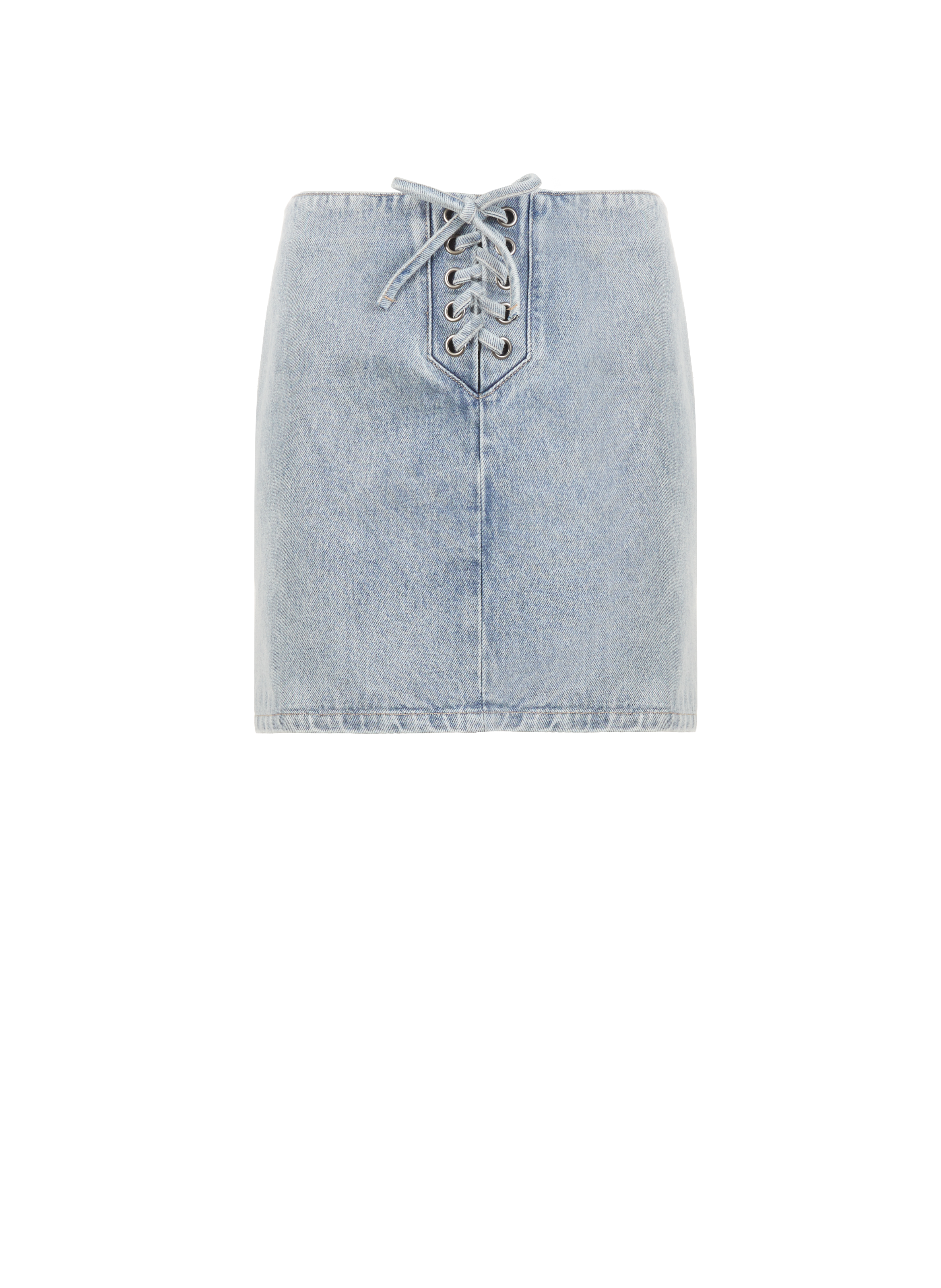 Denim mini skirt ROTATE Blue