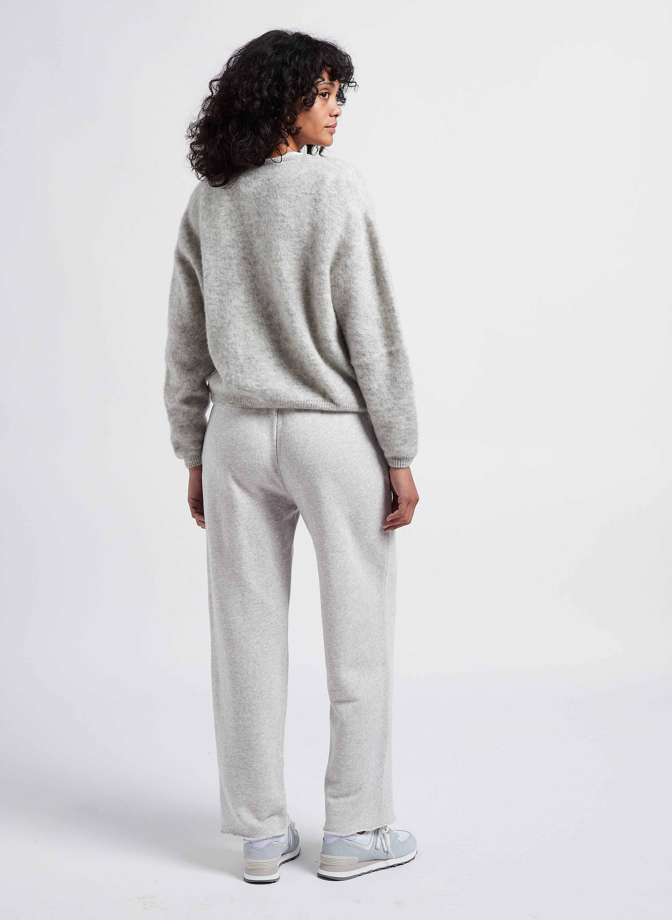 Gilet ample col rond en laine mélangée vitow AMERICAN VINTAGE Gris