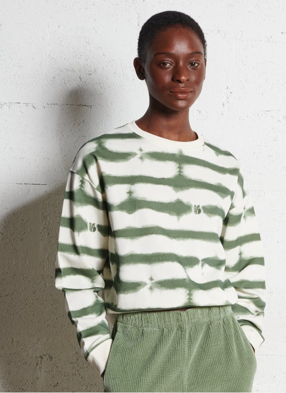 Sweat oversize en coton sete Kaki by BA&SH BA&SH Sweat oversize en coton sete Kaki