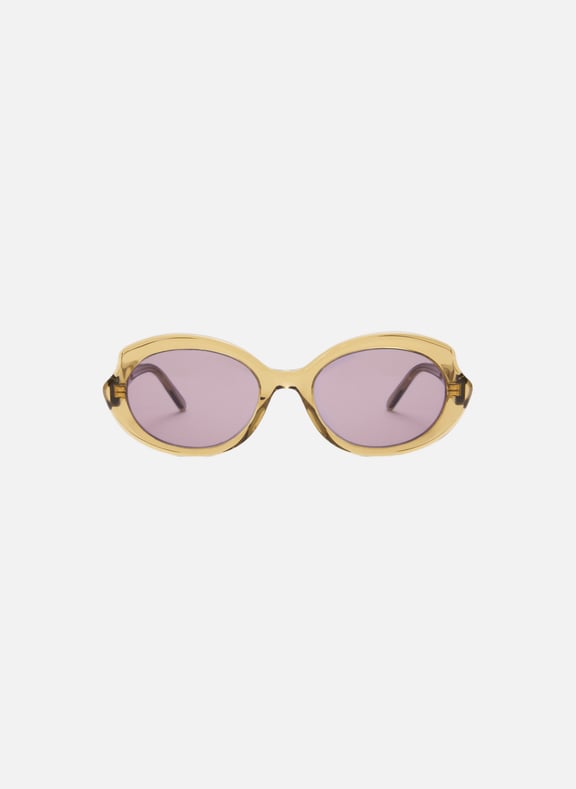 Slim Mini Oval Sunglasses Yellow by LOEWE LOEWE Slim Mini Oval Sunglasses Yellow