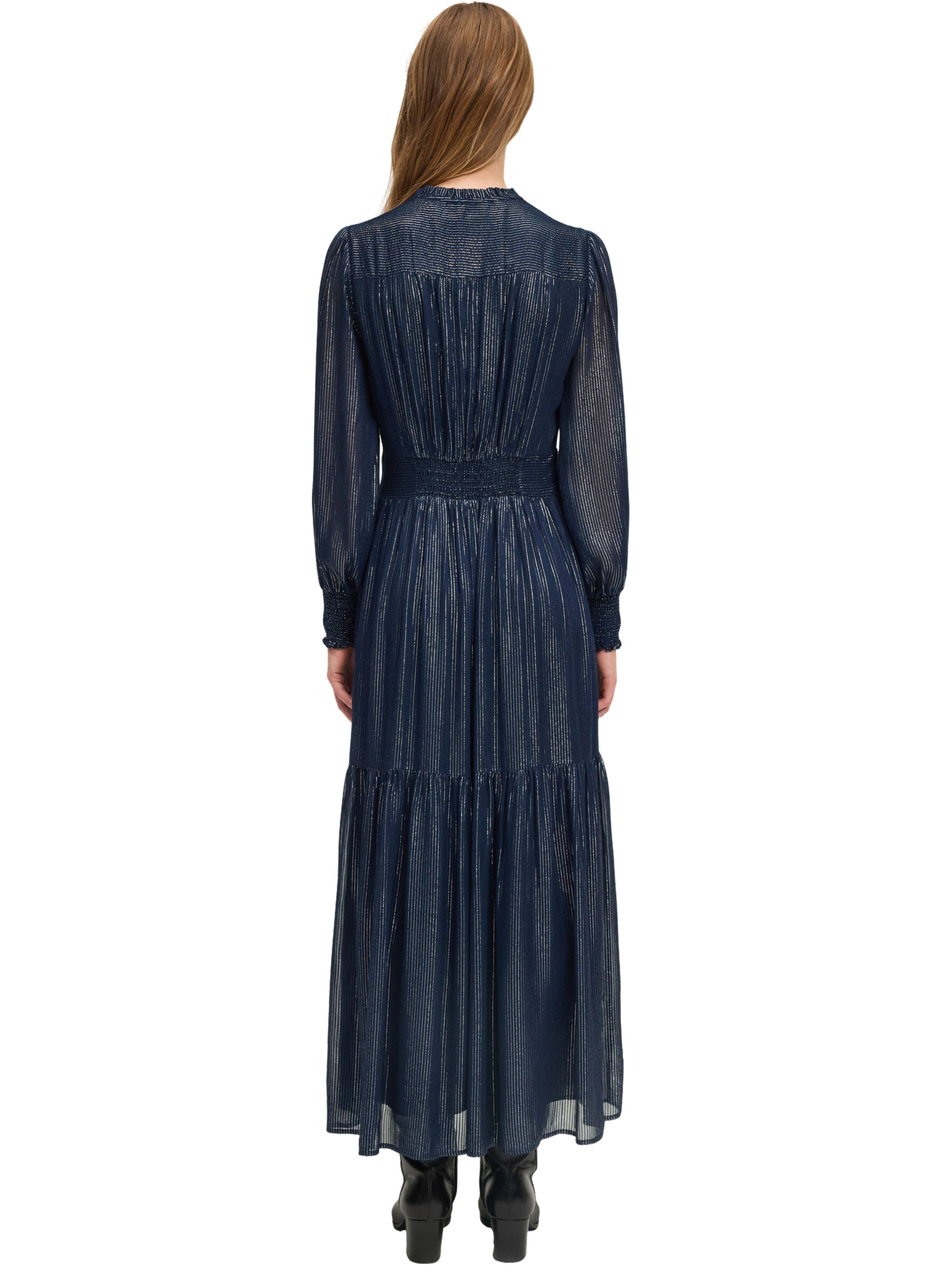 Robe longue à rayures en lurex - lollia PABLO Bleu