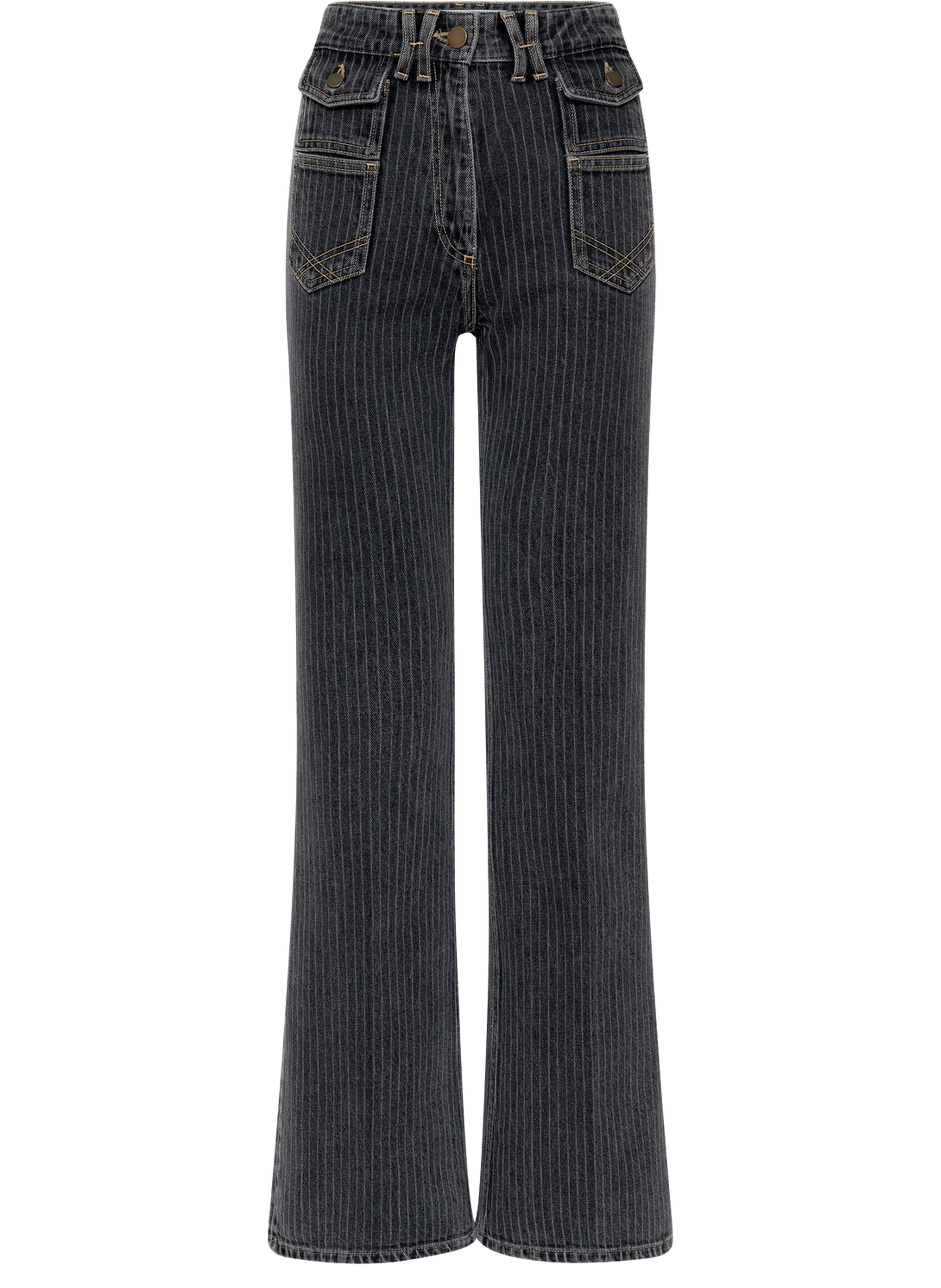Jean flare à rayures - anna GERARD DAREL Gris