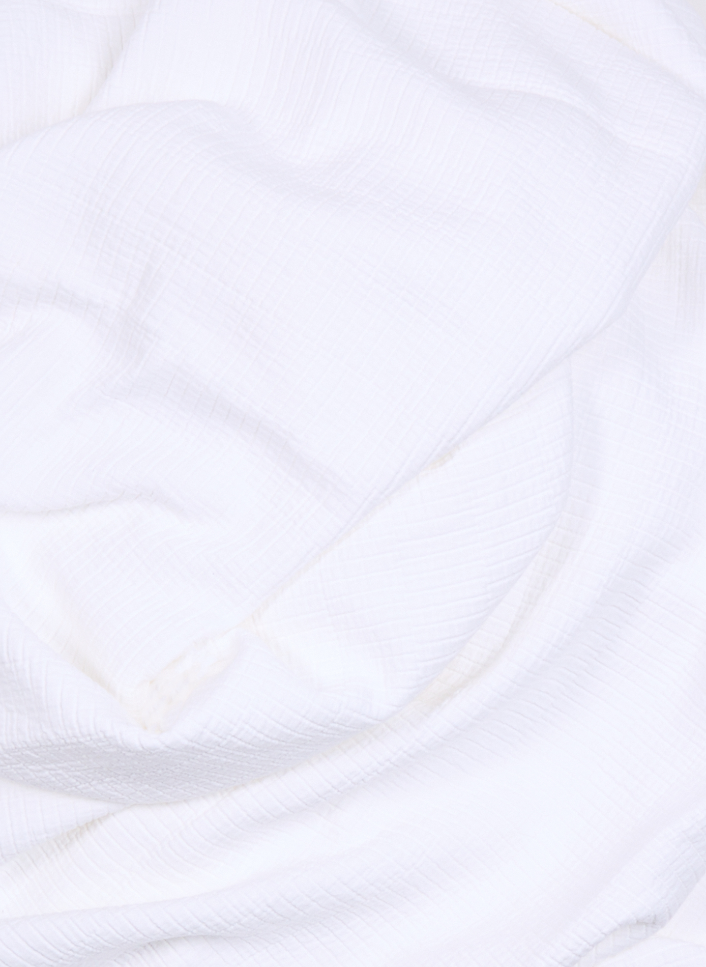 Couvre-lit piquée lavée en coton AU PRINTEMPS PARIS Blanc