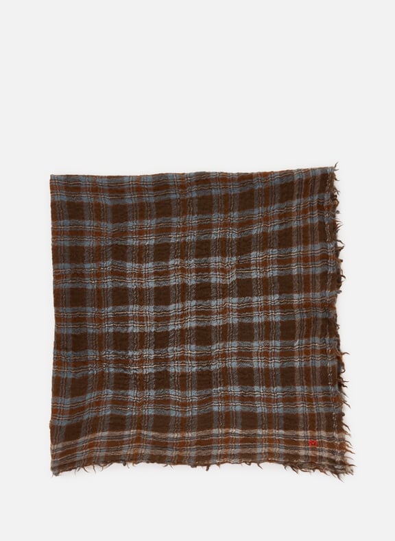 Wool check scarf Multicolour by MOISMONT MOISMONT Wool check scarf Multicolour