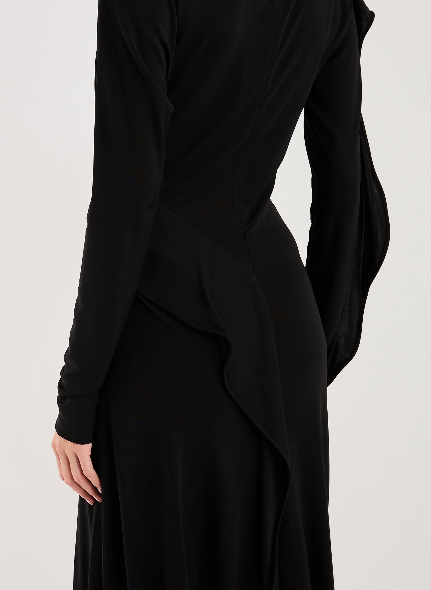 Draped maxi dress VICTORIA BECKHAM Black