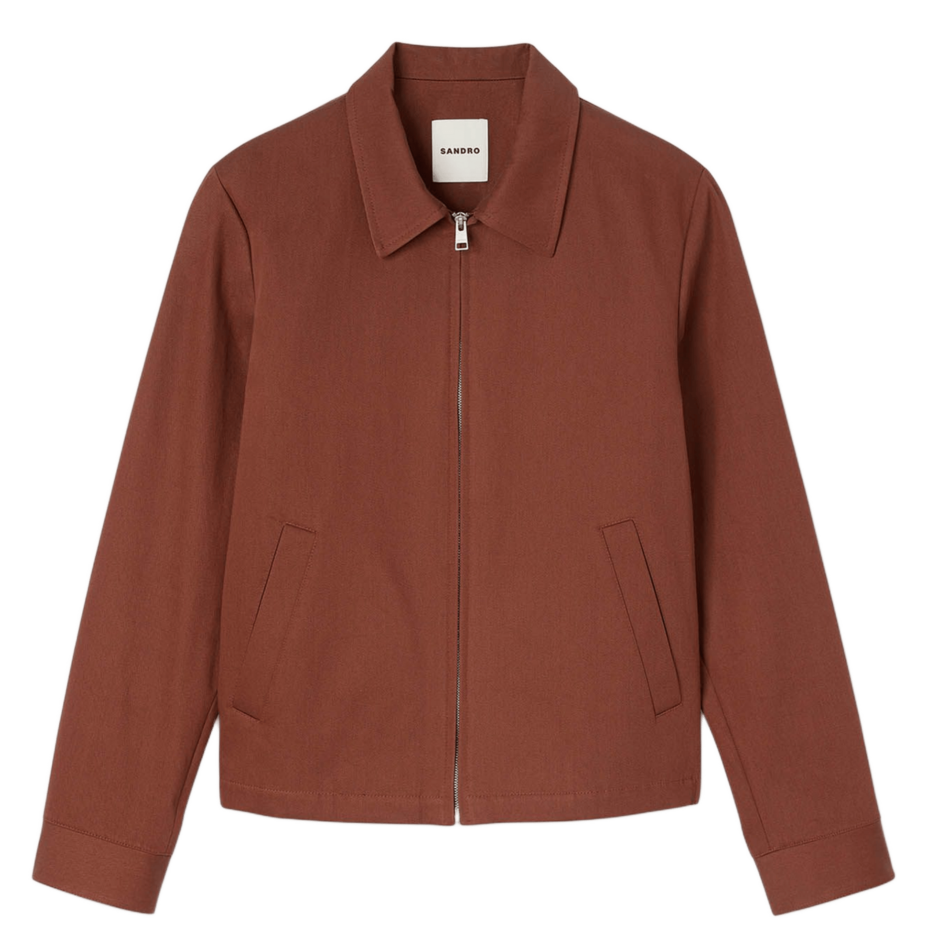 Blouson près du corps en coton SANDRO Marron