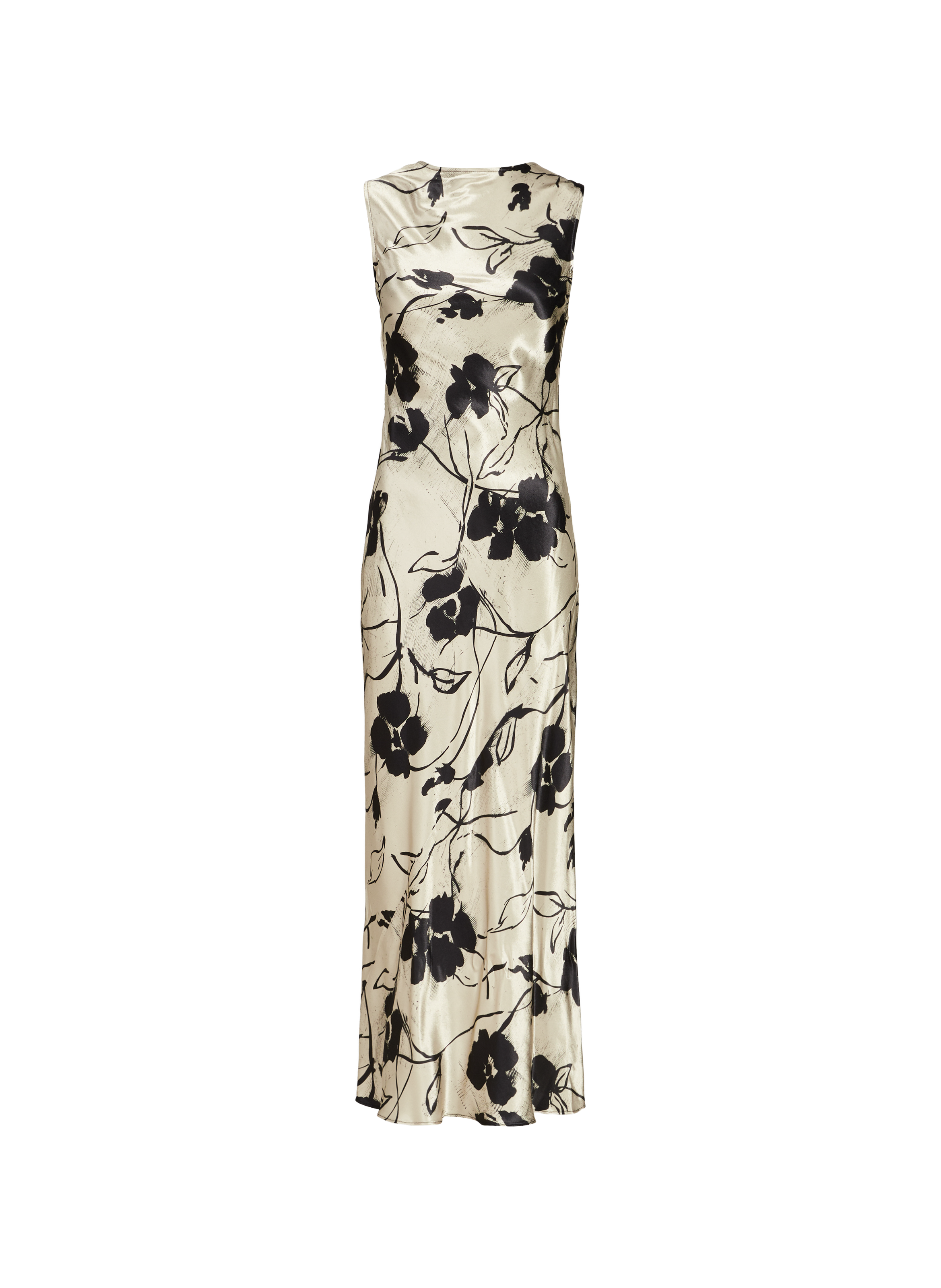 Robe longue de soirée imprimée Tsmaureen TOPSHOP Noir