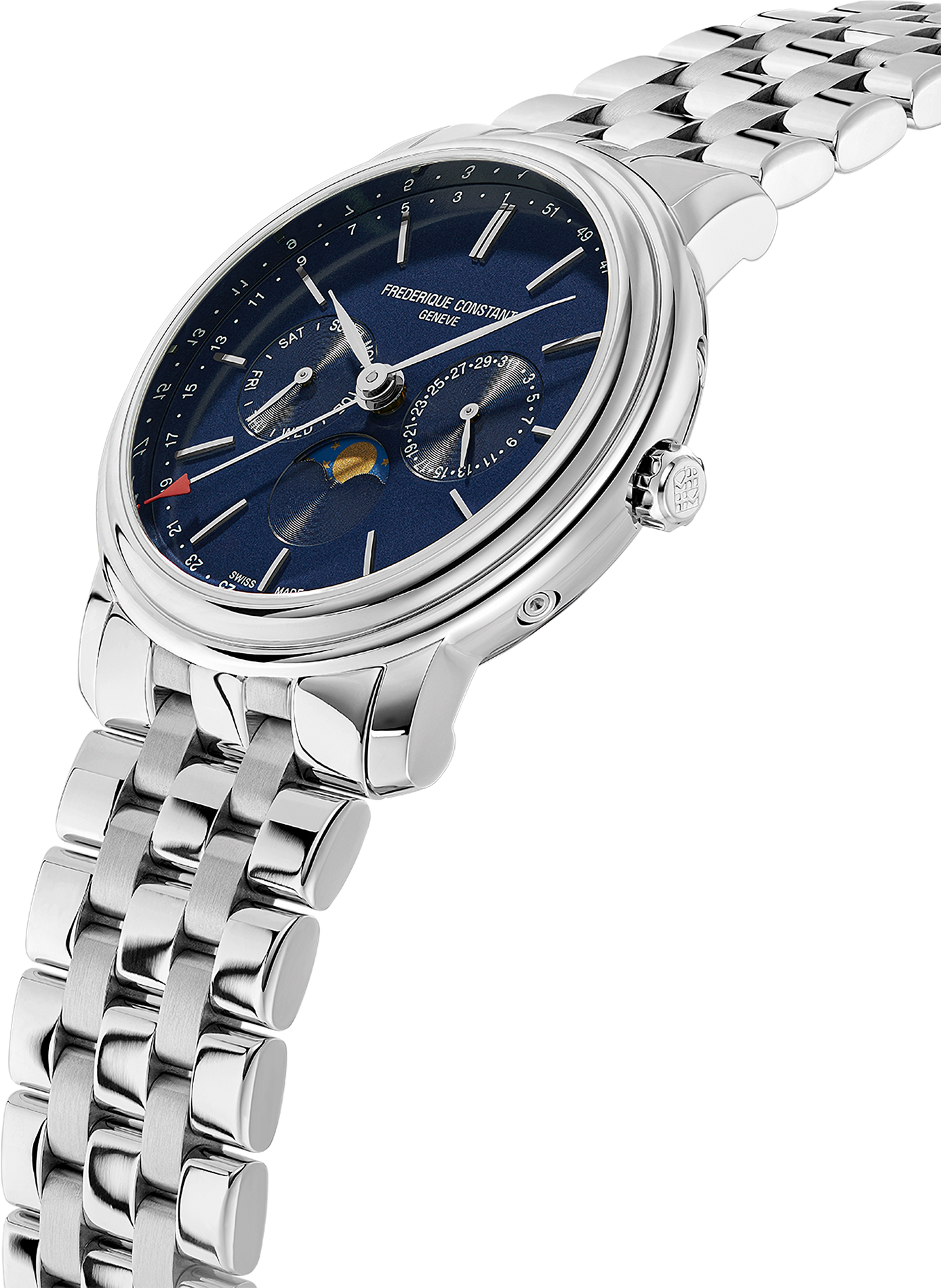 Montre quartz bracelet acier FREDERIQUE CONSTANT Noir